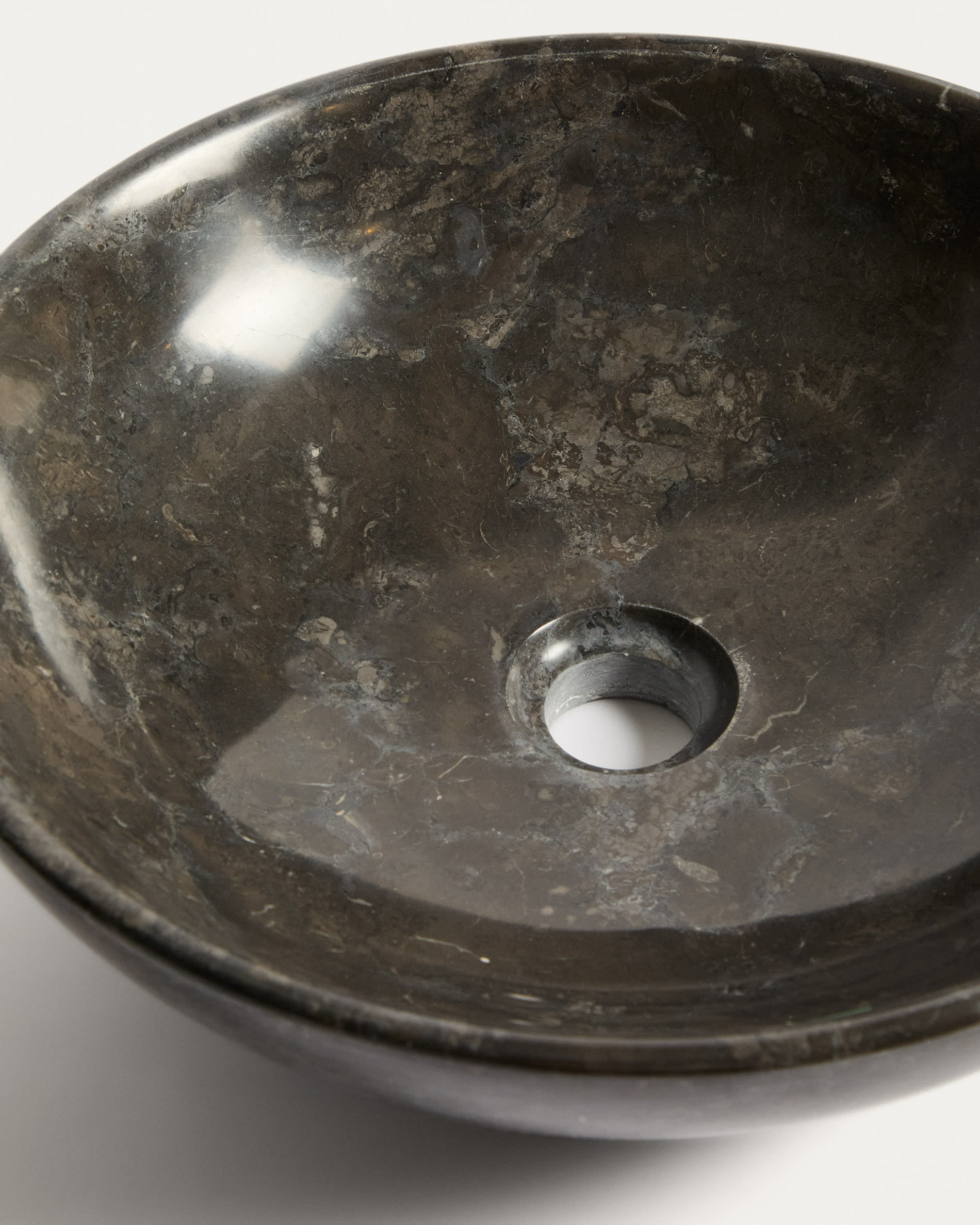 Darnen grey marble countertop washbasin Ø 35cm