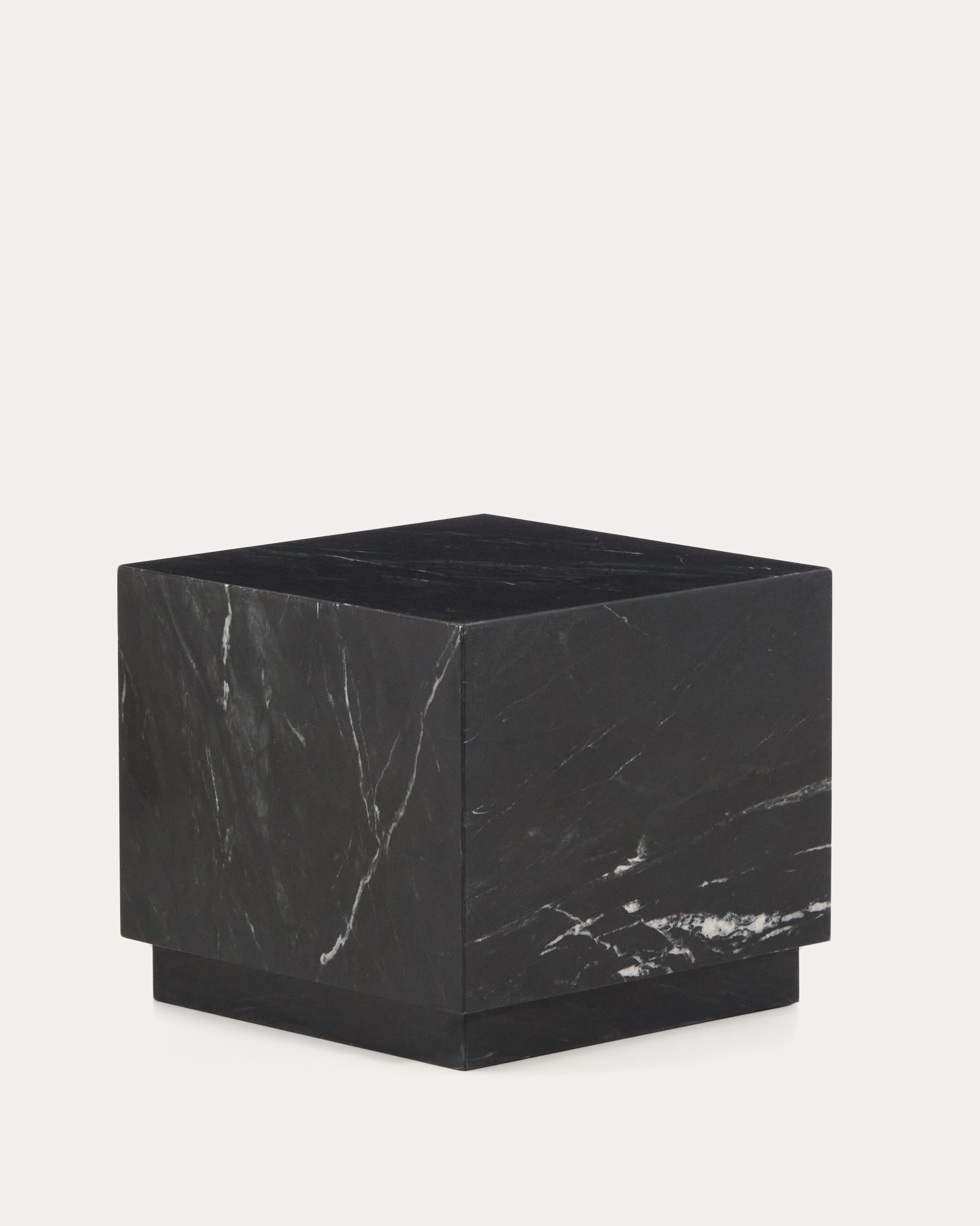 Sorein side table in black marble 40 x 40 cm