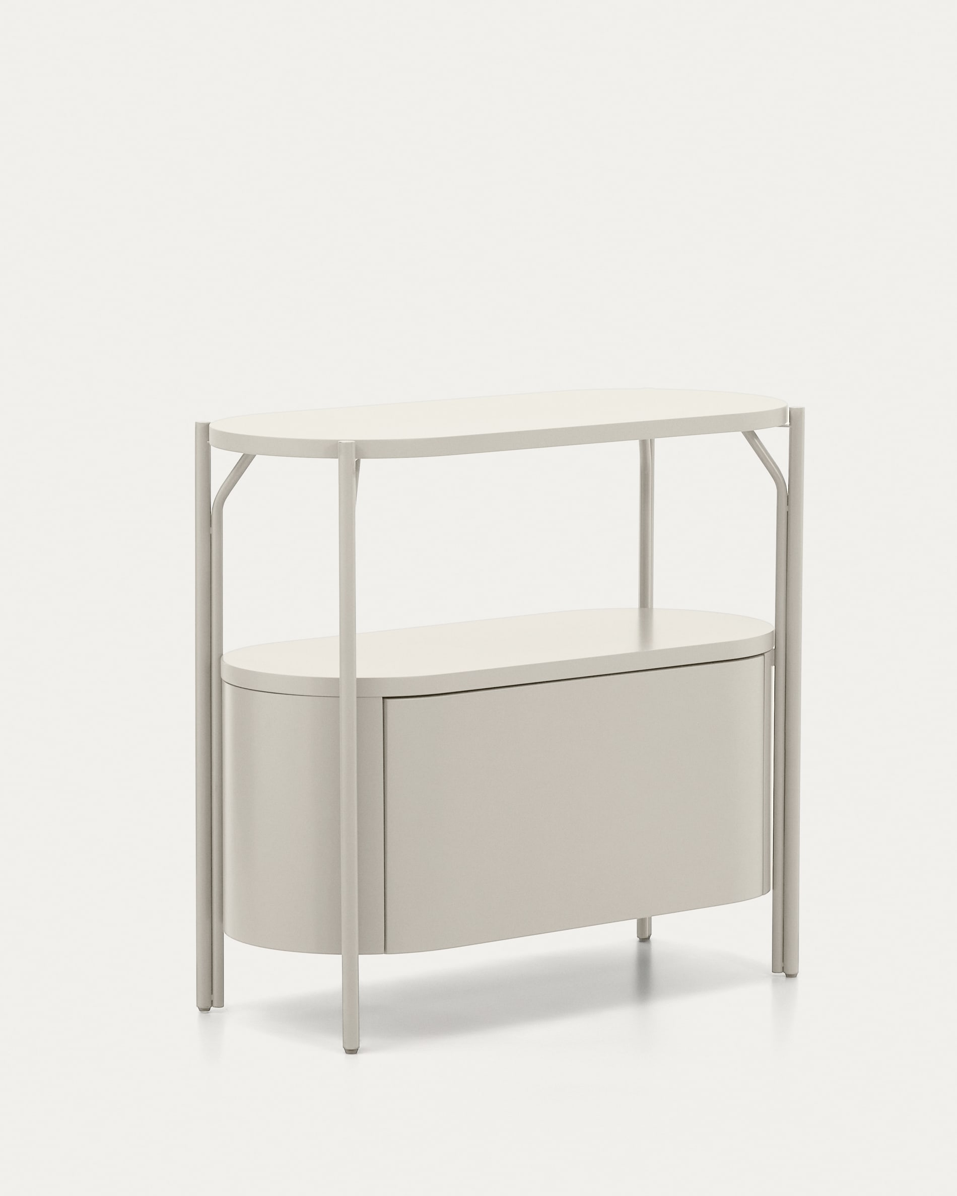 Arely bathroom vanity unit with steel structure and white lacquered MDF 90 x 40cm