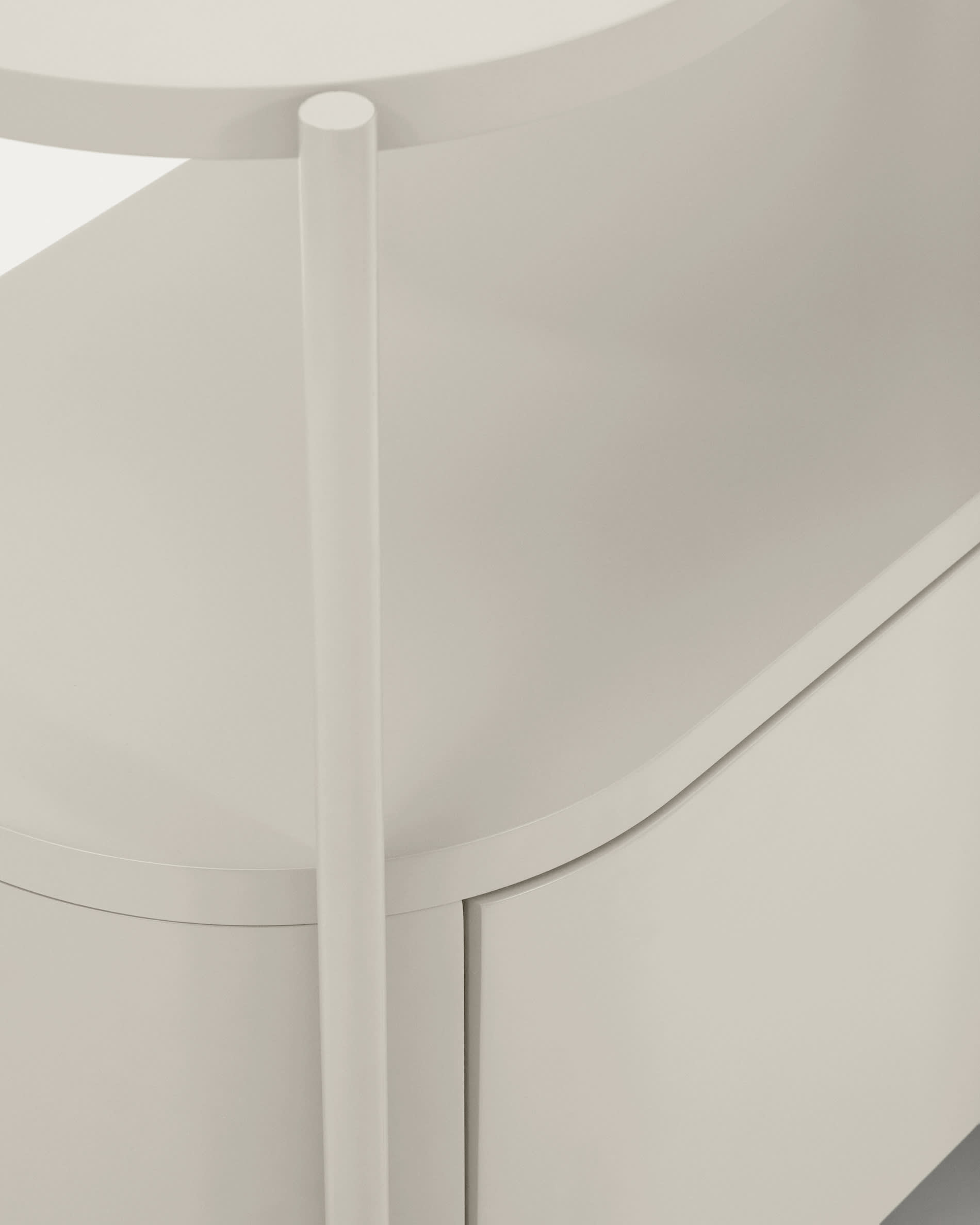 Arely bathroom vanity unit with steel structure and white lacquered MDF 90 x 40cm