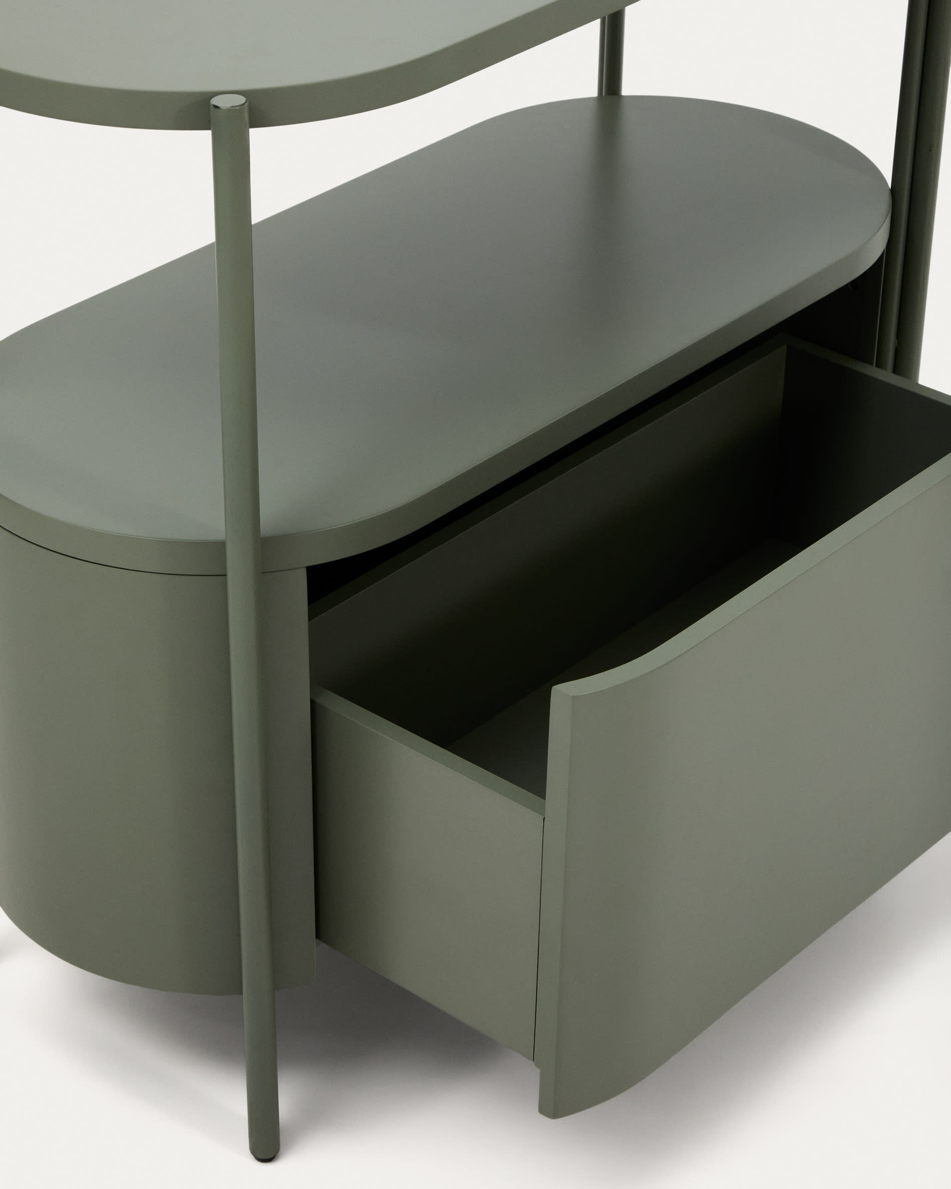 Arely bathroom vanity unit with steel structure and green lacquered MDF 90 x 40cm