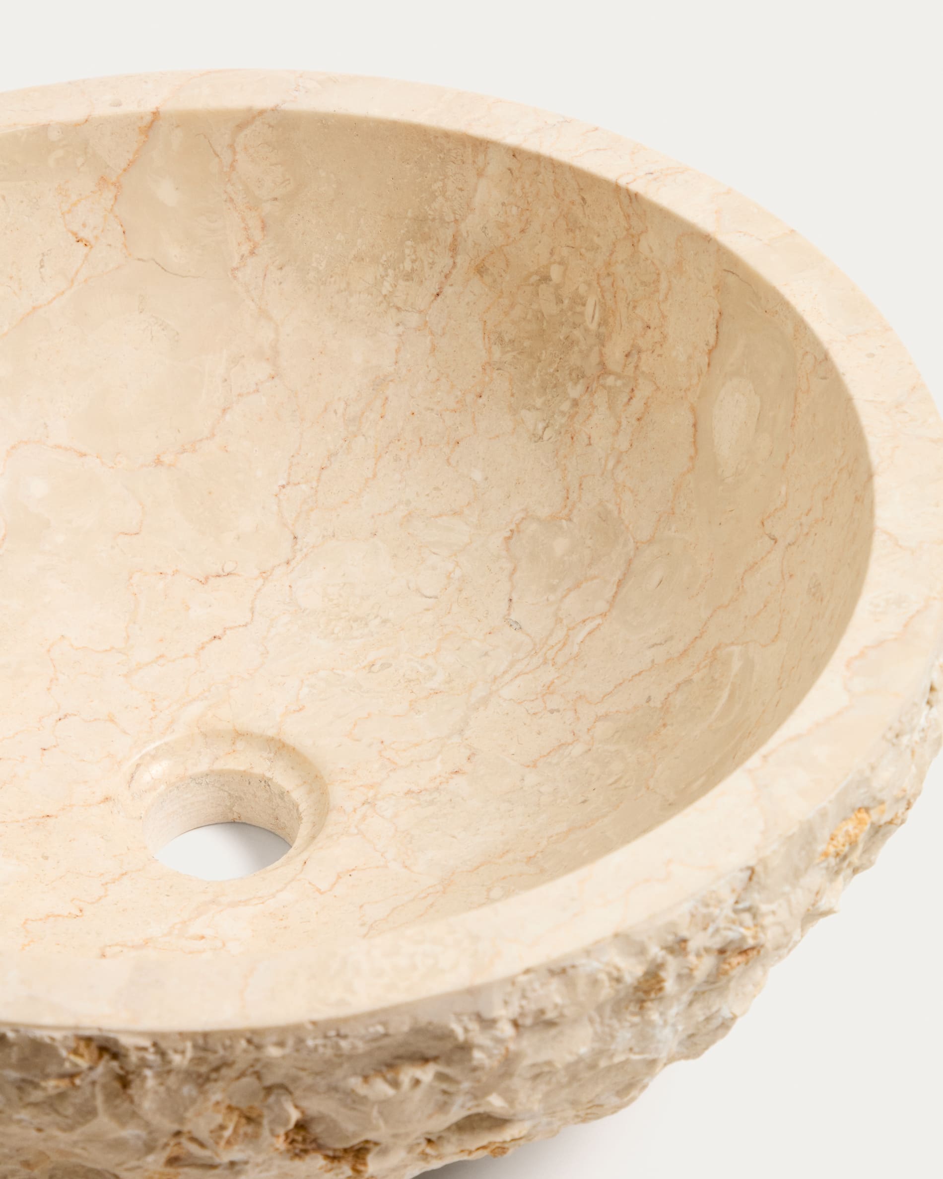 Orvane beige marble countertop washbasin Ø 35cm