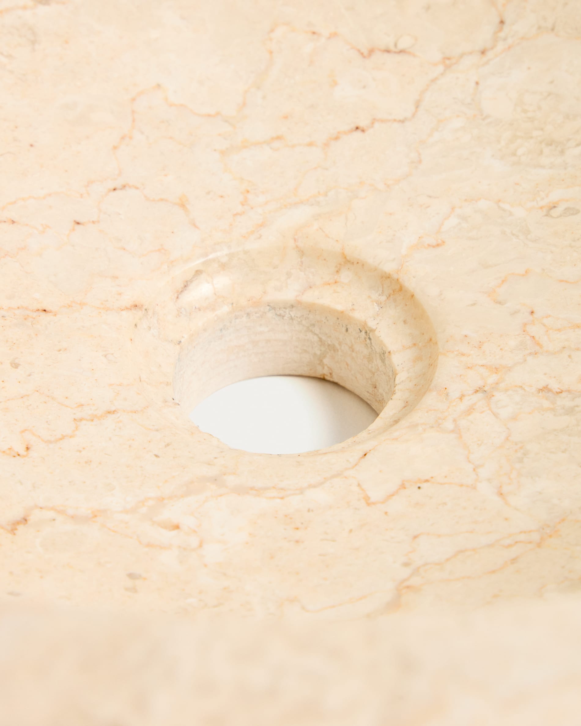 Orvane beige marble countertop washbasin Ø 35cm