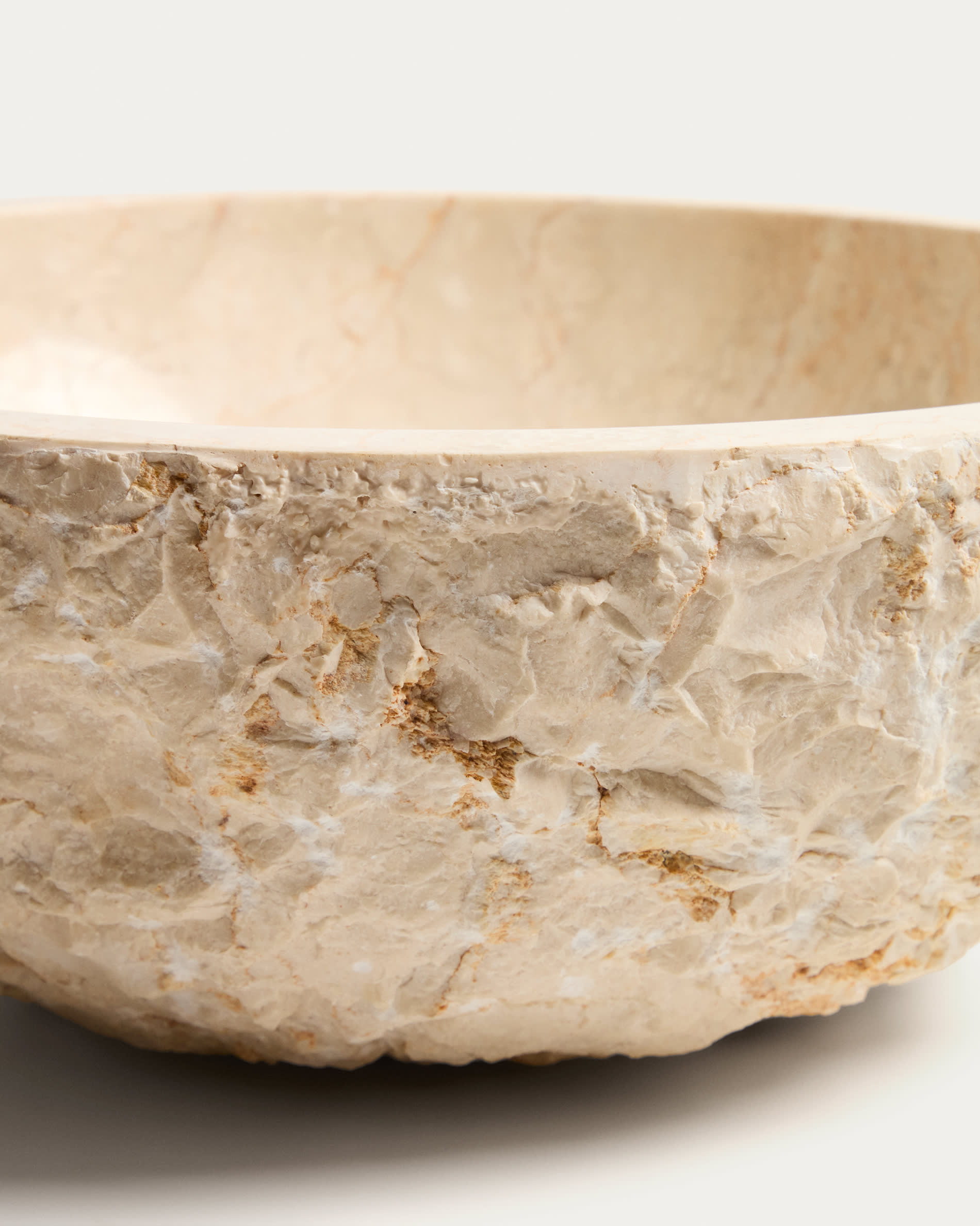 Orvane beige marble countertop washbasin Ø 35cm