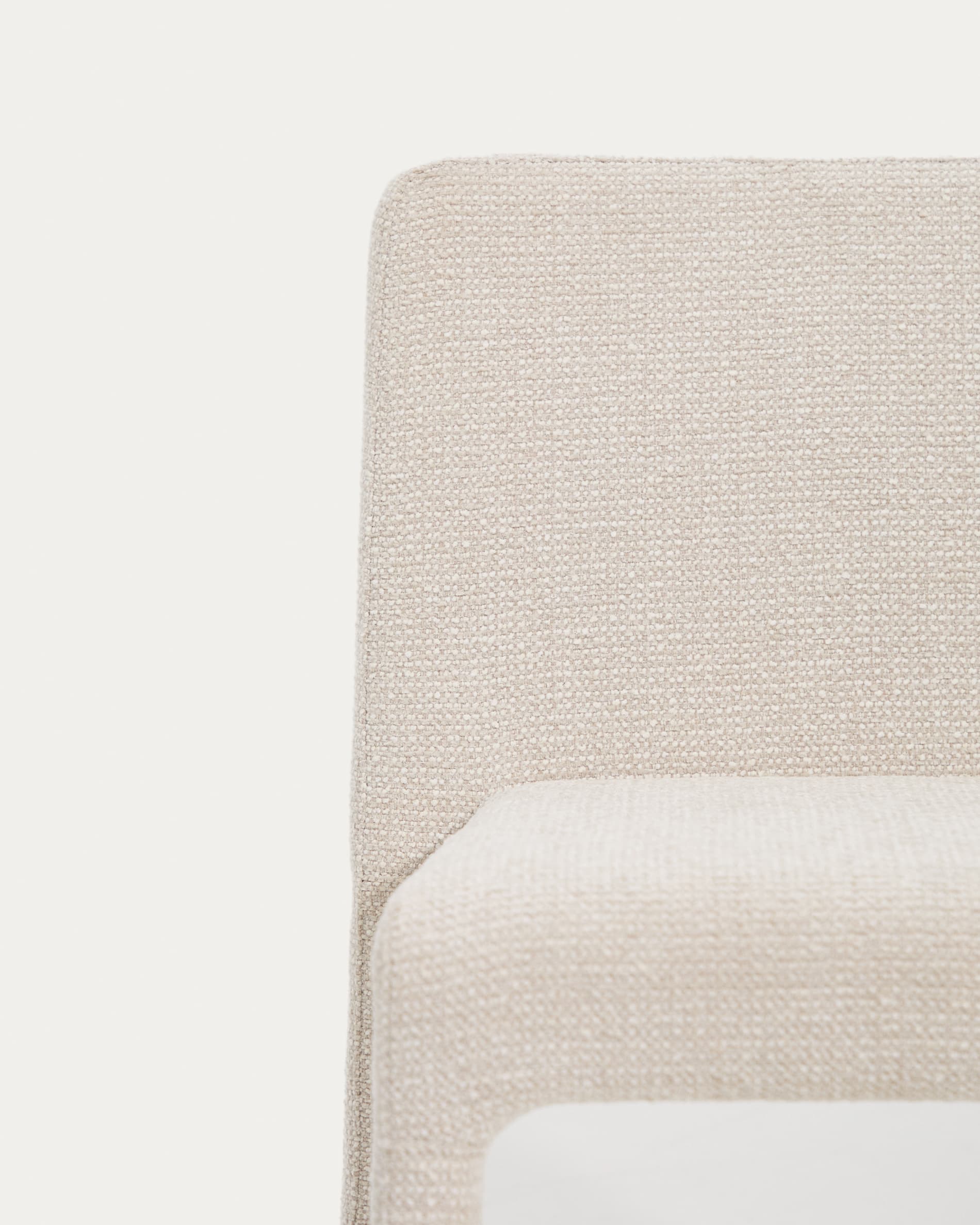 Loria beige chenille stackable chair FSC 100%