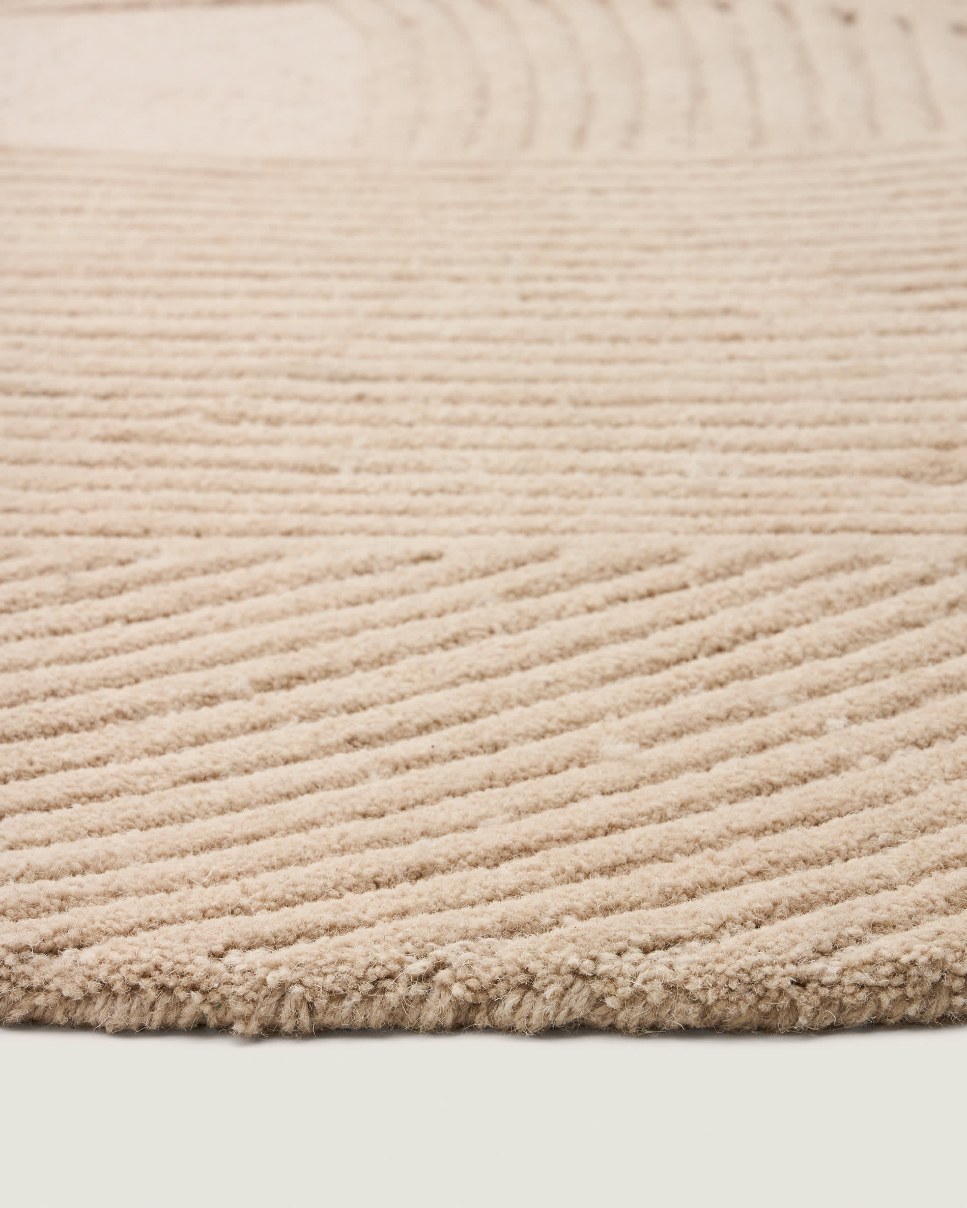 Domm beige wool rug, 160 x 230 cm