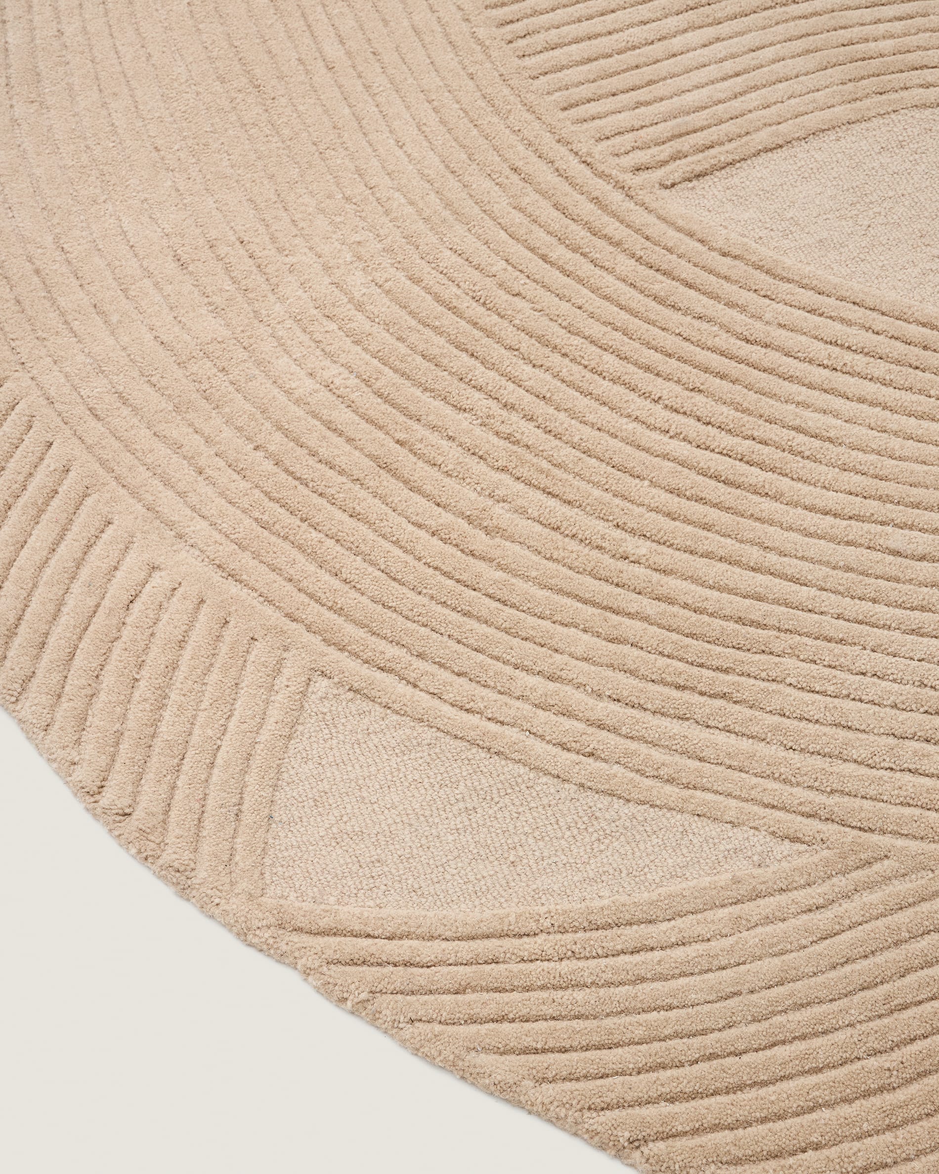 Domm beige wool rug, 160 x 230 cm