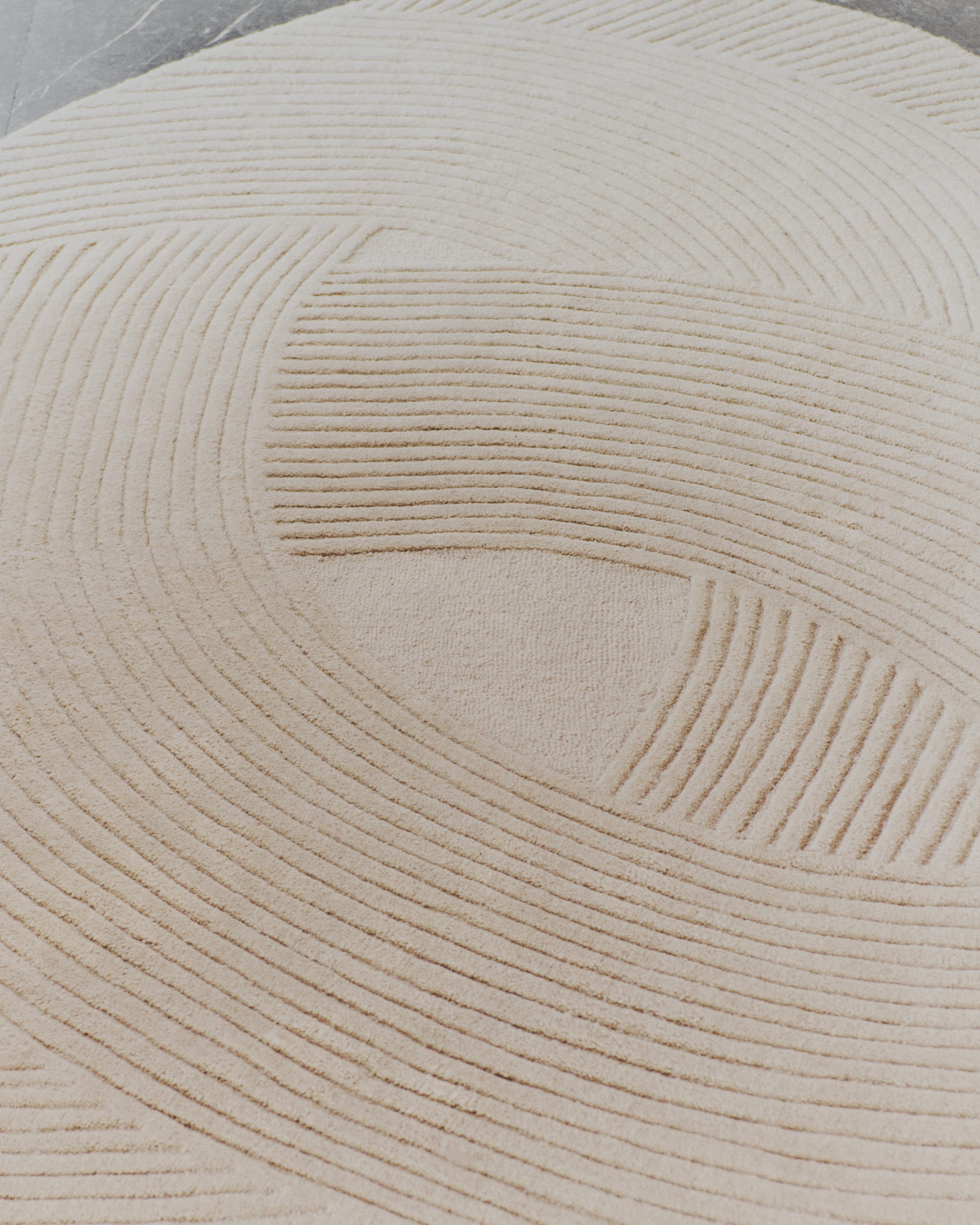Domm beige wool rug, 160 x 230 cm