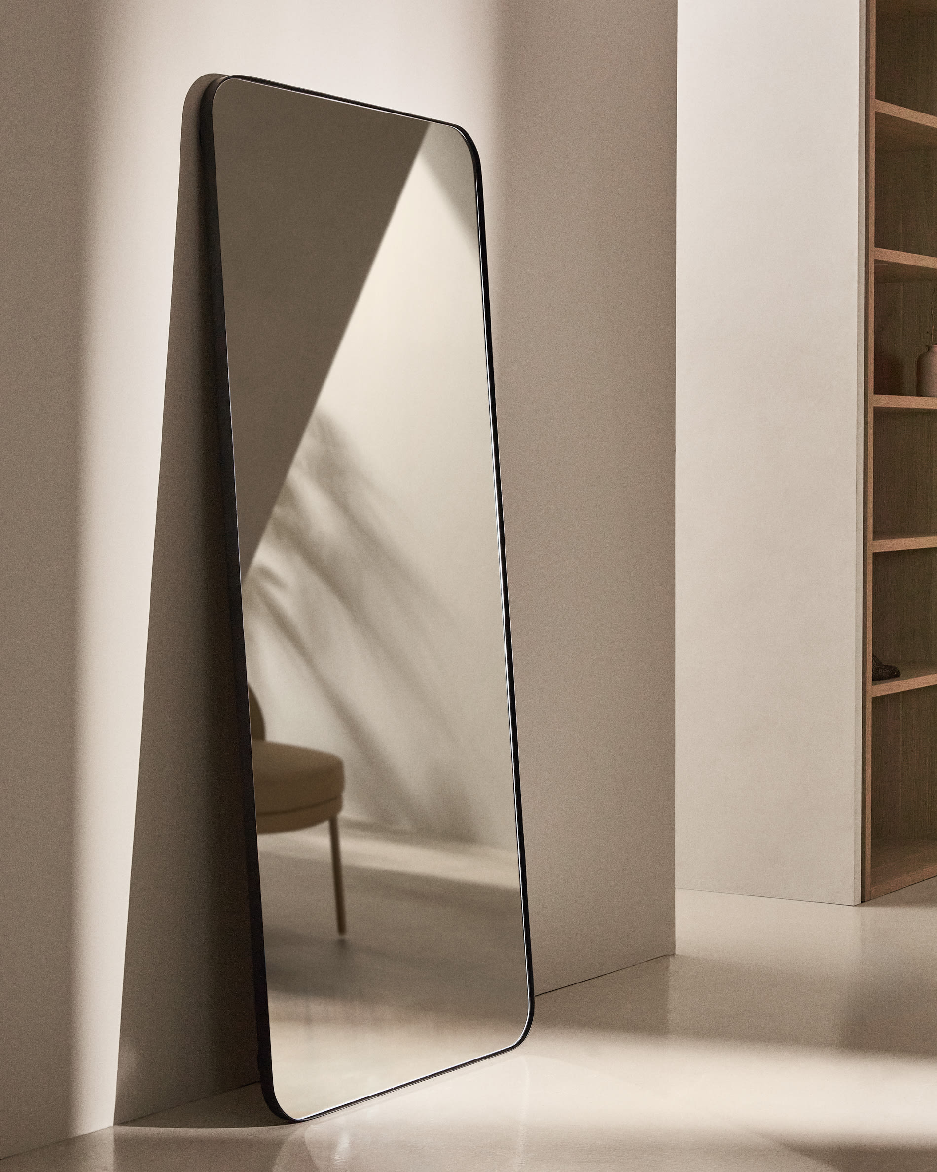Marco black metal mirror 80 x 180cm
