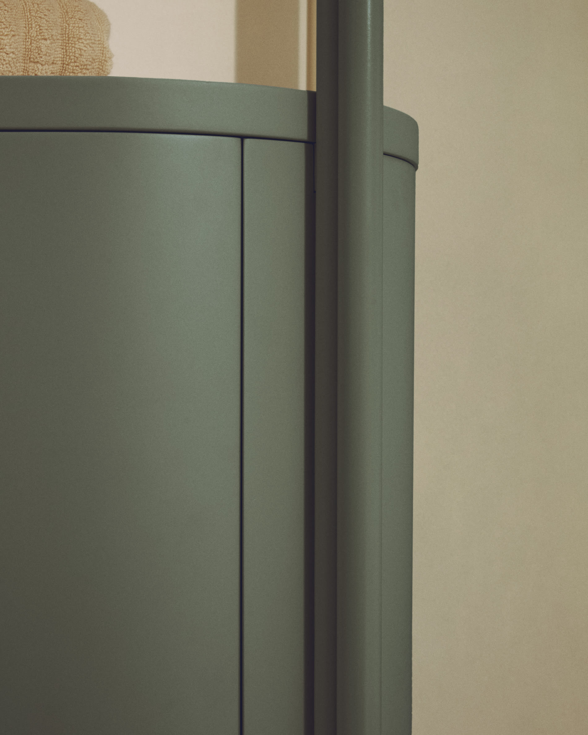 Arely bathroom vanity unit with steel structure and green lacquered MDF 60 x 40cm