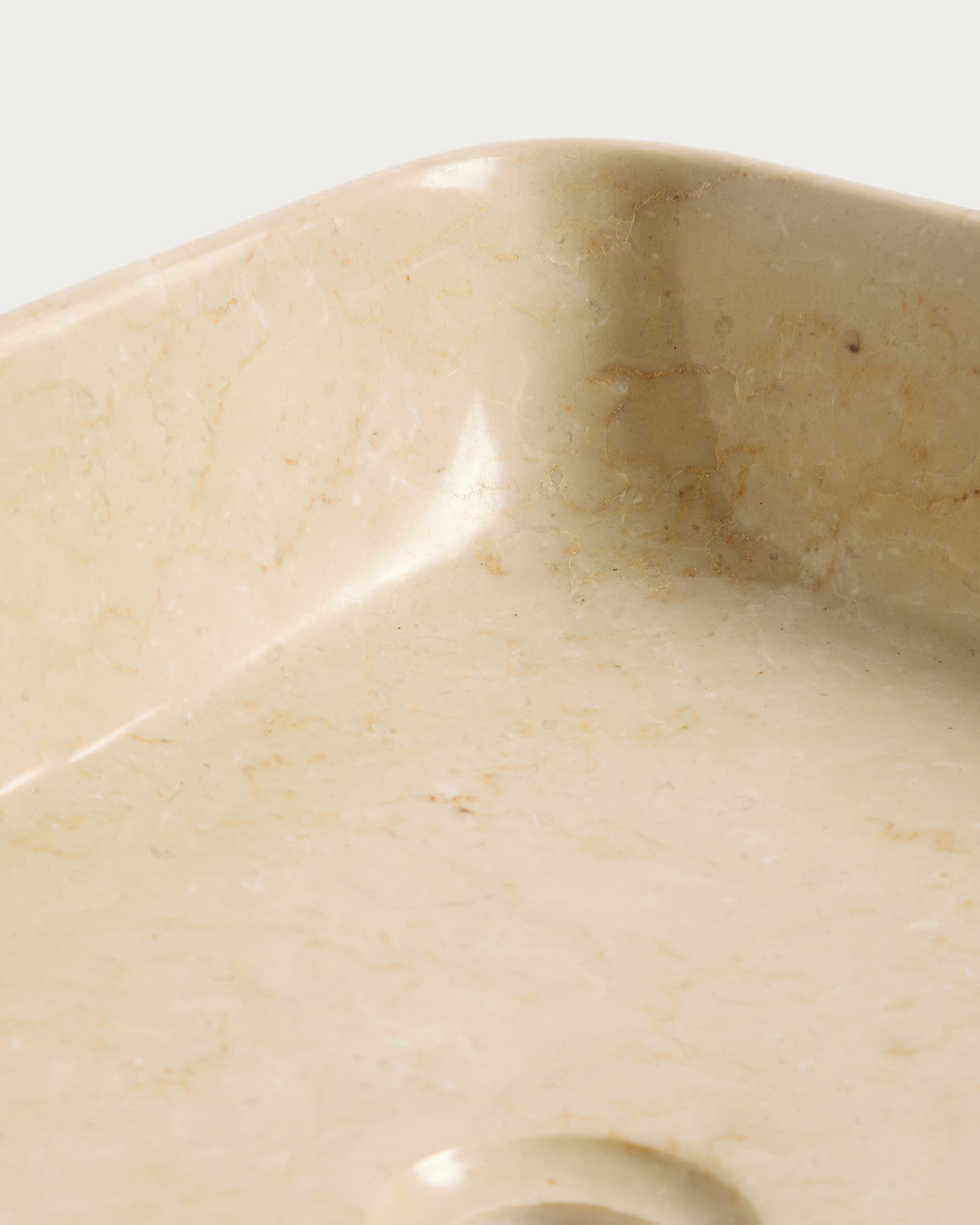 Darnen beige marble countertop washbasin 55 x 35cm