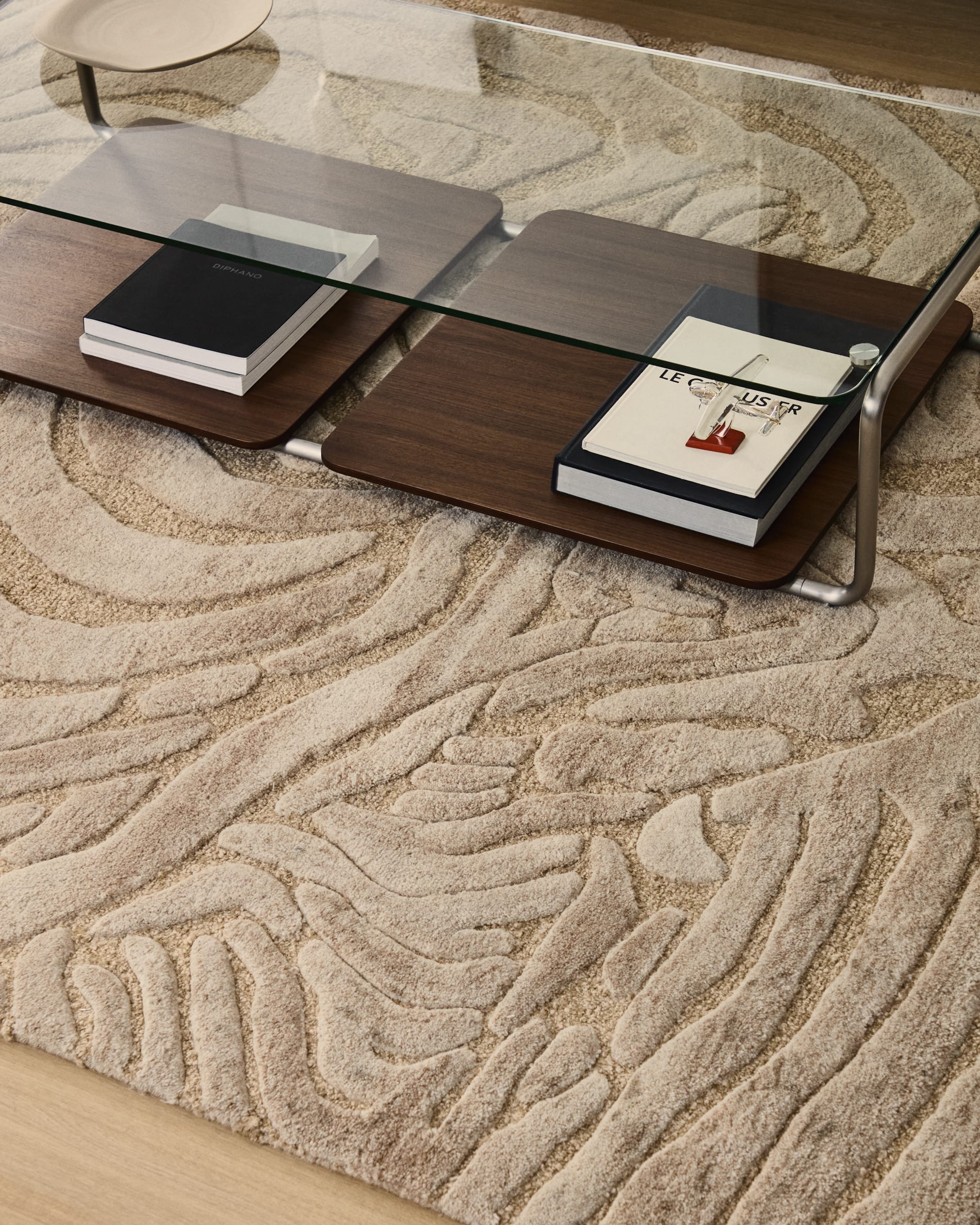 Tribet zebra jacquard wool blend rug 160 x 230 cm