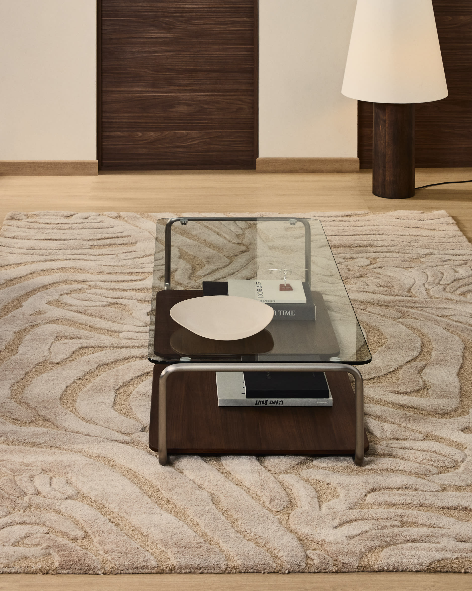Tribet zebra jacquard wool blend rug 160 x 230 cm