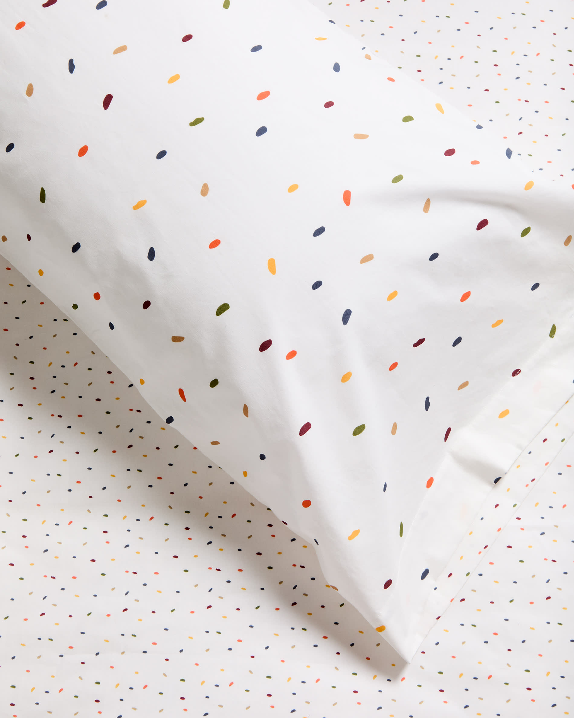 Epifania duvet cover and pillowcase set in cotton percale with multicolour print for 90cm bed
