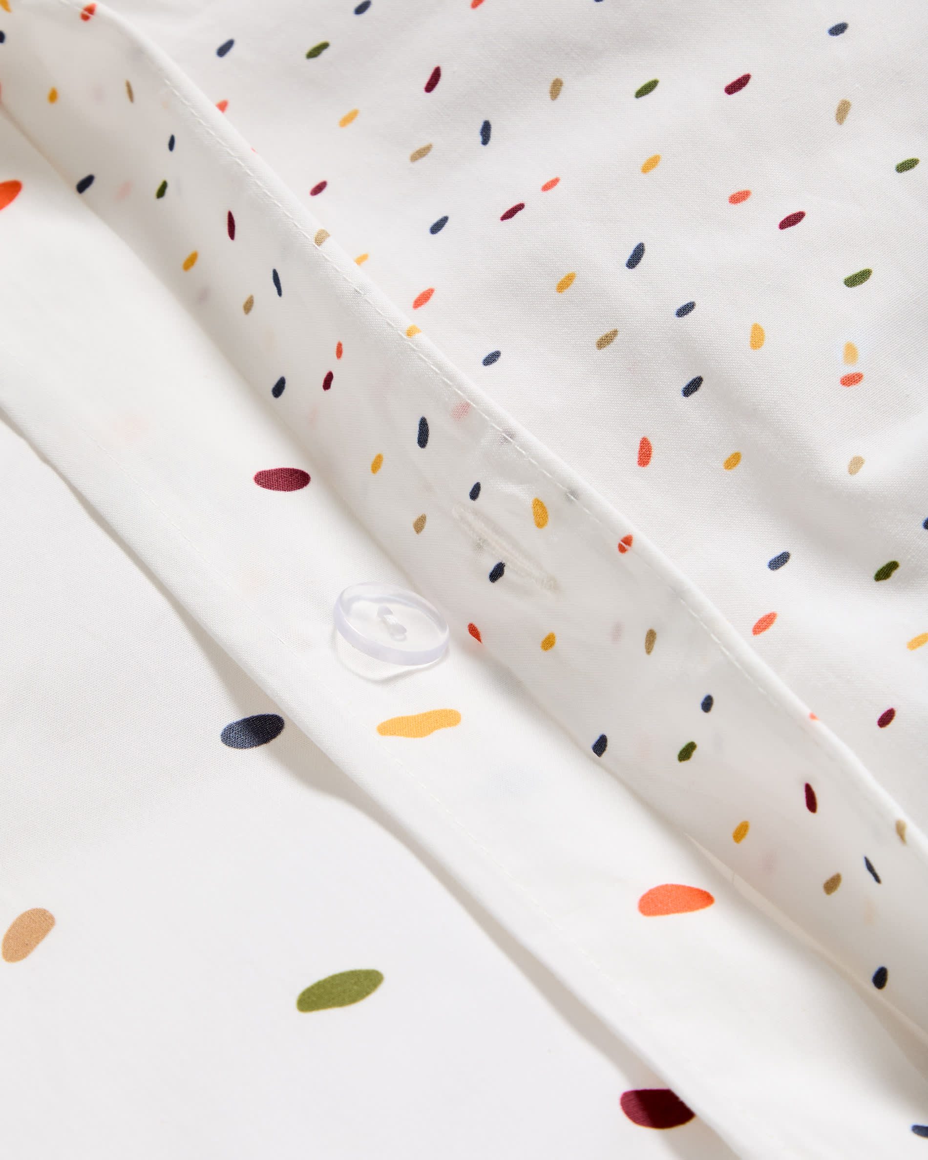 Epifania duvet cover and pillowcase set in cotton percale with multicolour print for 70cm bed