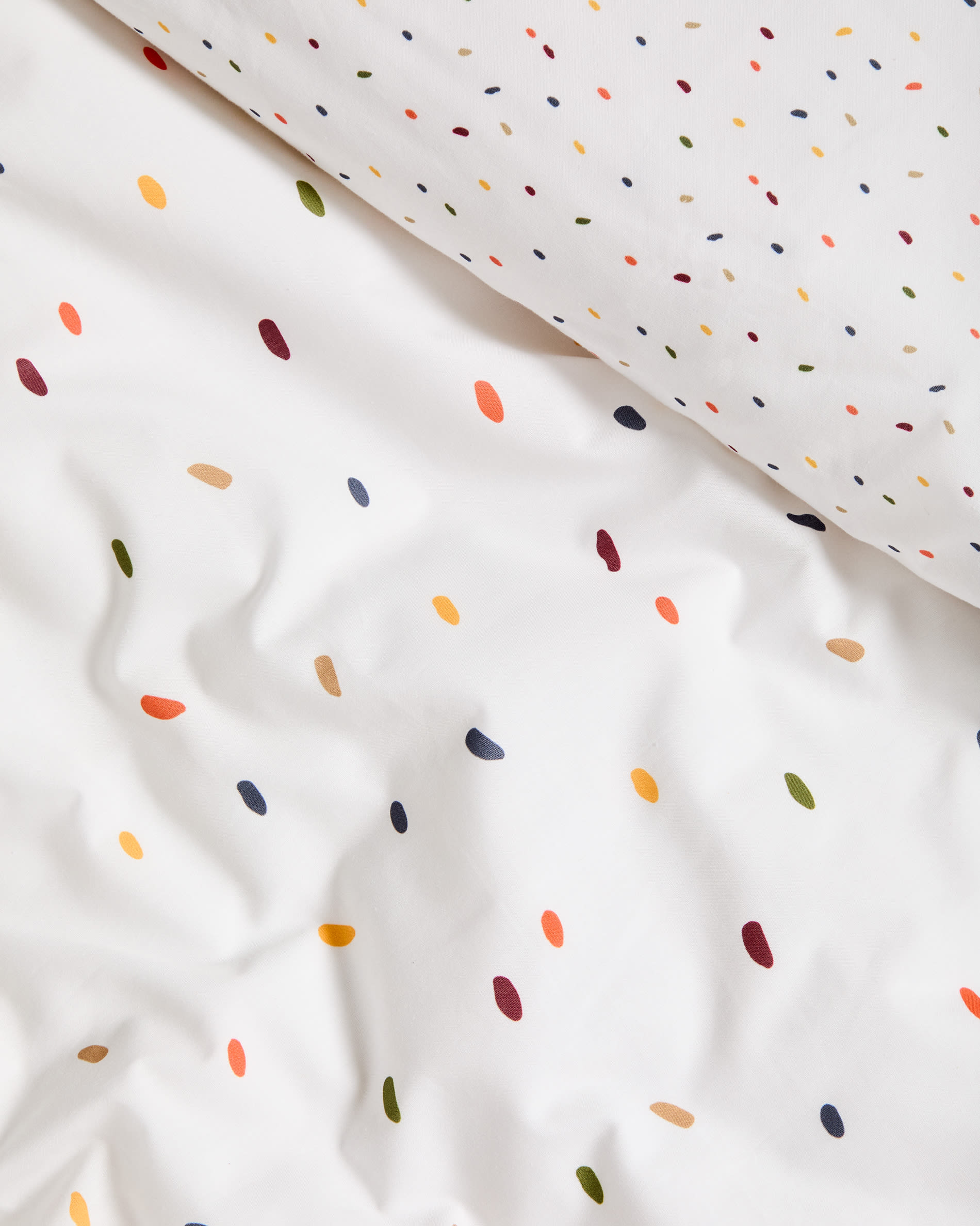 Epifania duvet cover and pillowcase set in cotton percale with multicolour print for 90cm bed