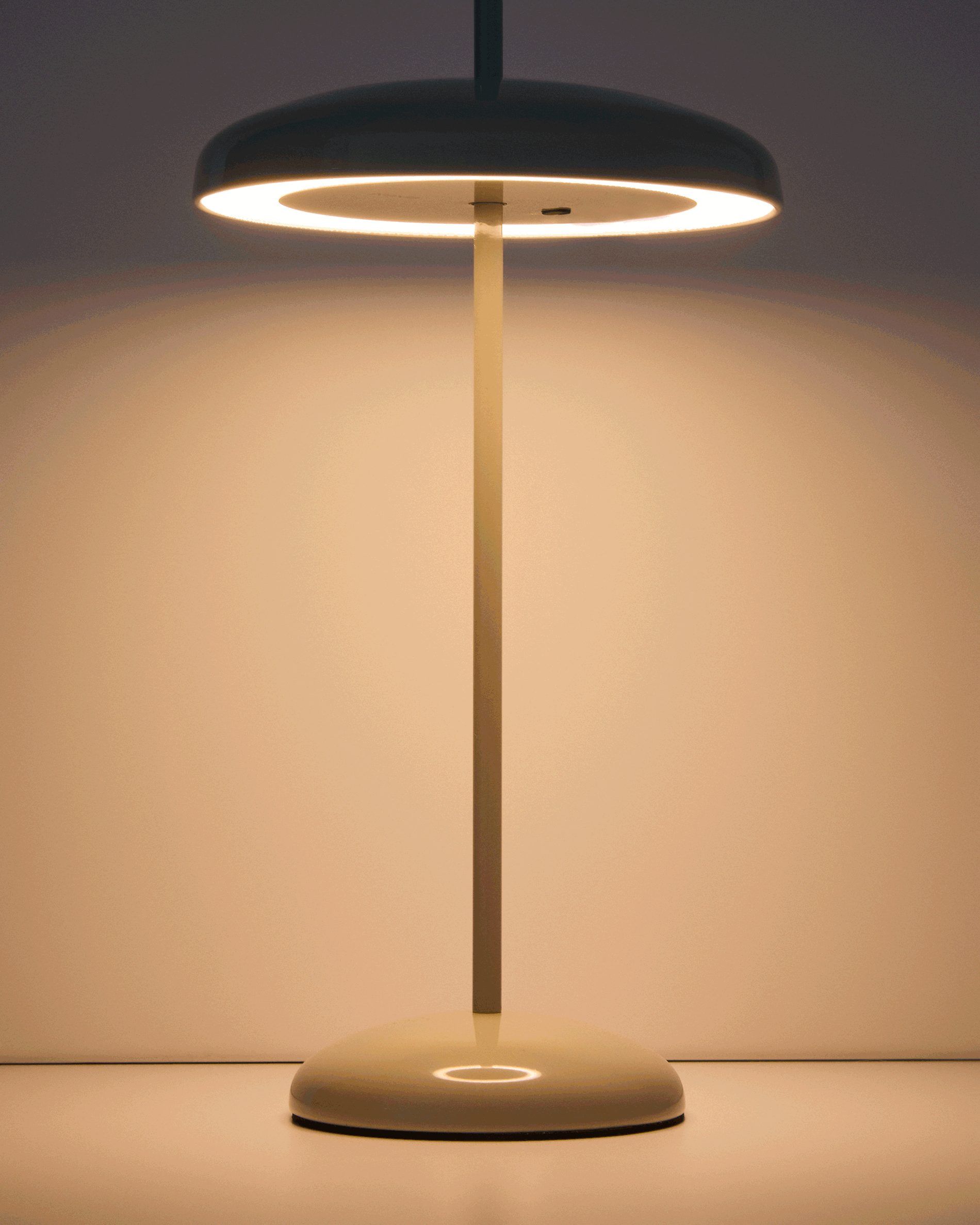 Porte light green metal portable table lamp