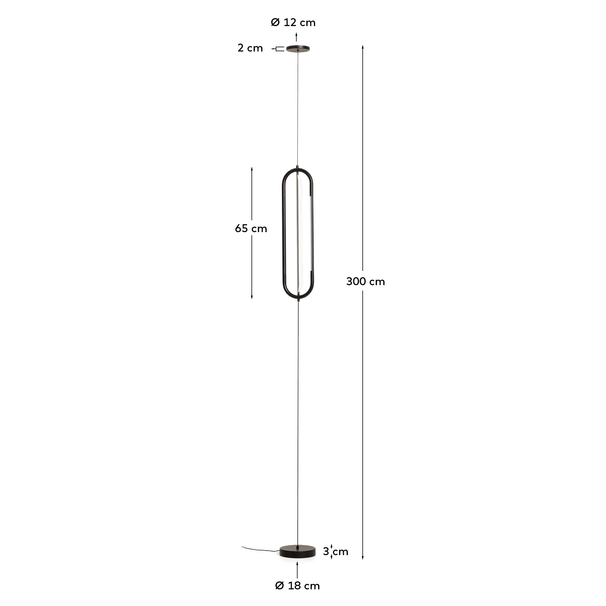 Bow black aluminium ceiling lamp Ø 16 cm