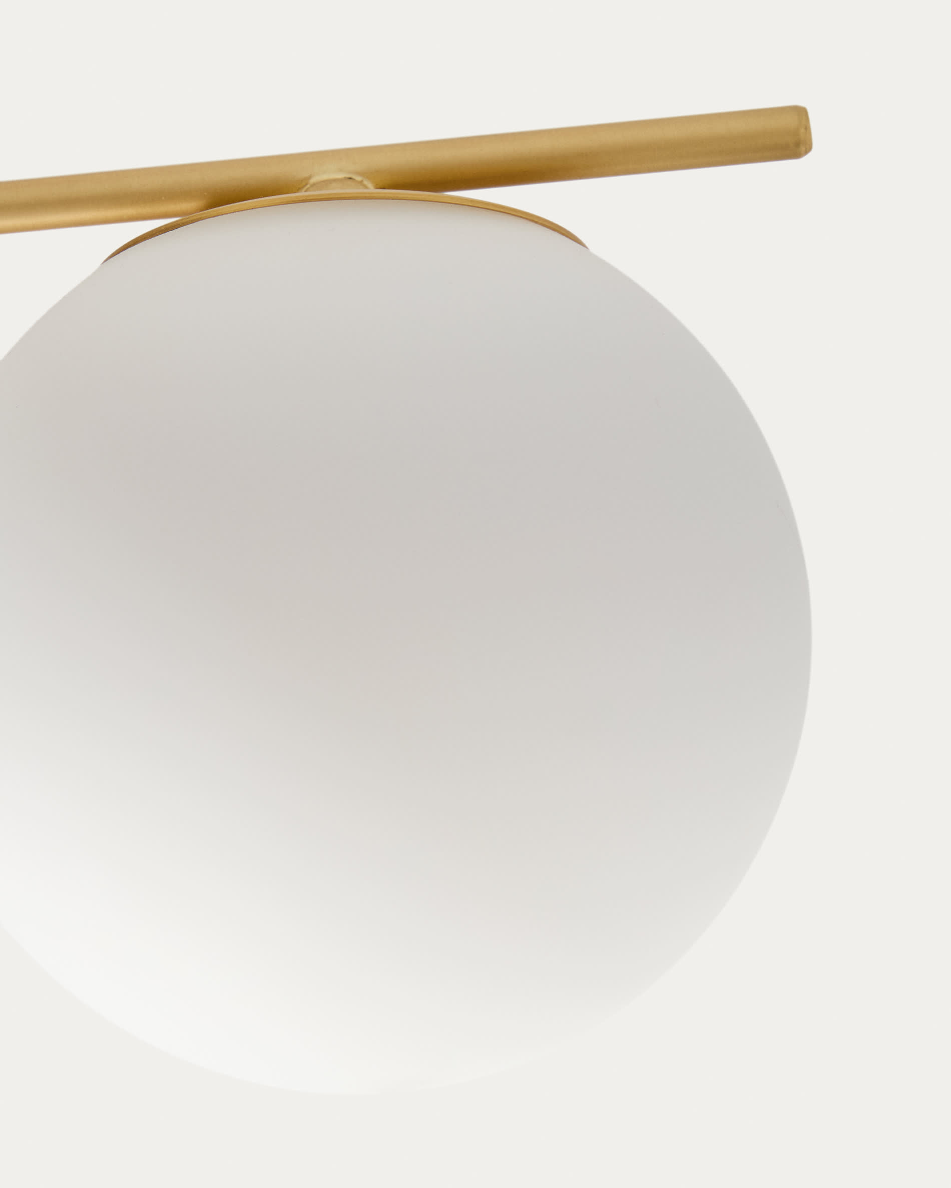 Brisia metal ceiling lamp with brushed brass finish and 4 frosted glass balls Ø15cm