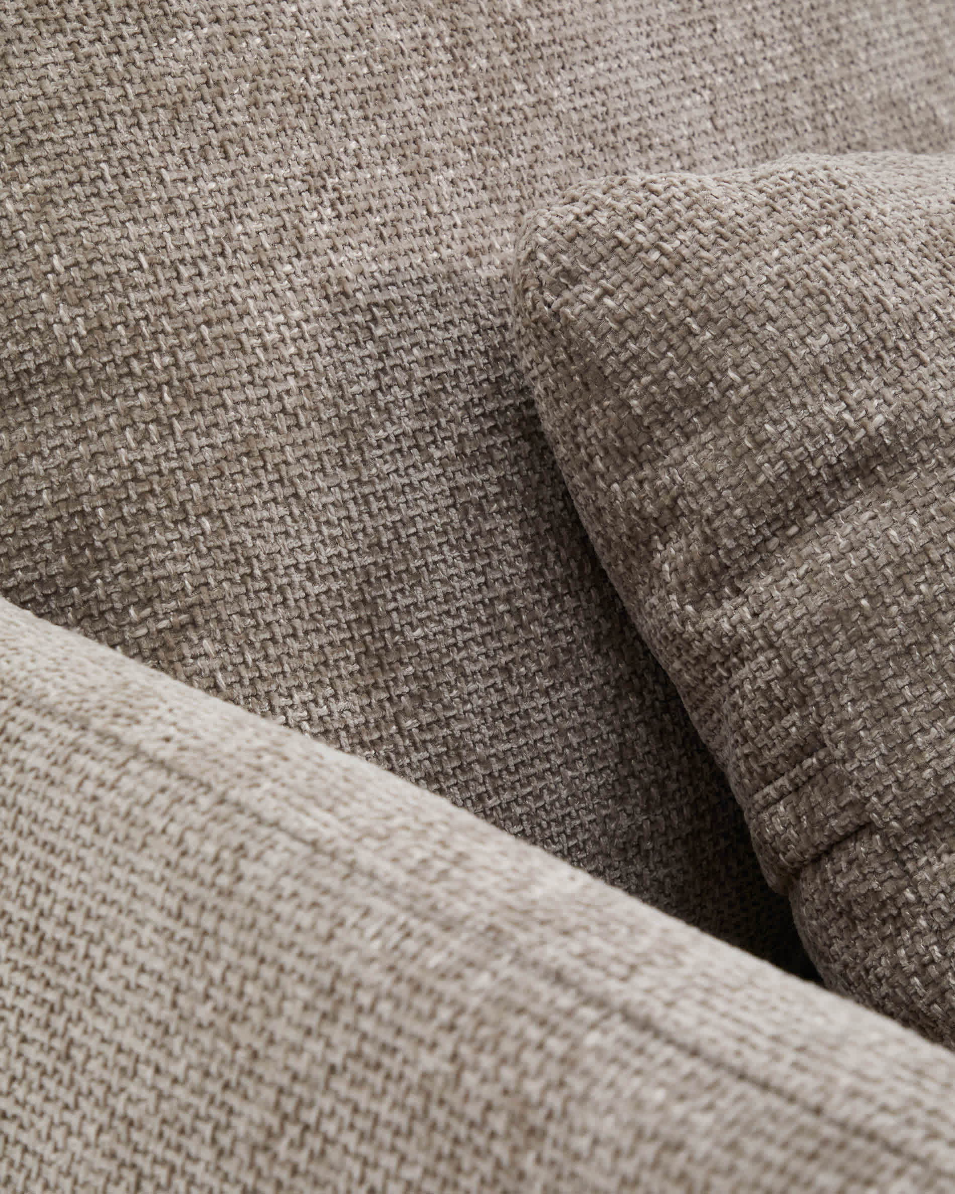 Laira 3-seater sofa bed in taupe chenille 218cm FSC Mix Credit