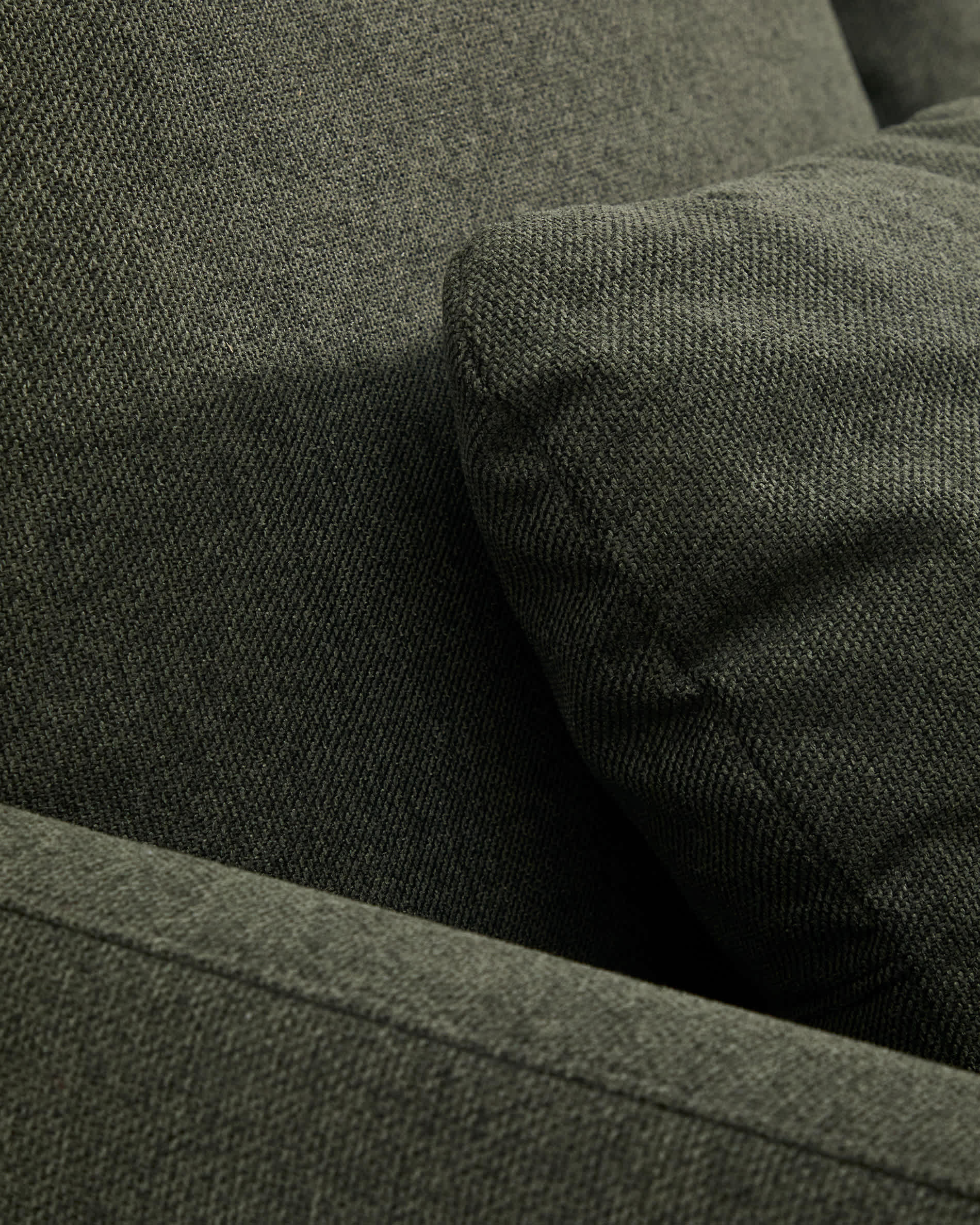 Laira 3-seater sofa bed in dark green chenille 218cm FSC Mix Credit