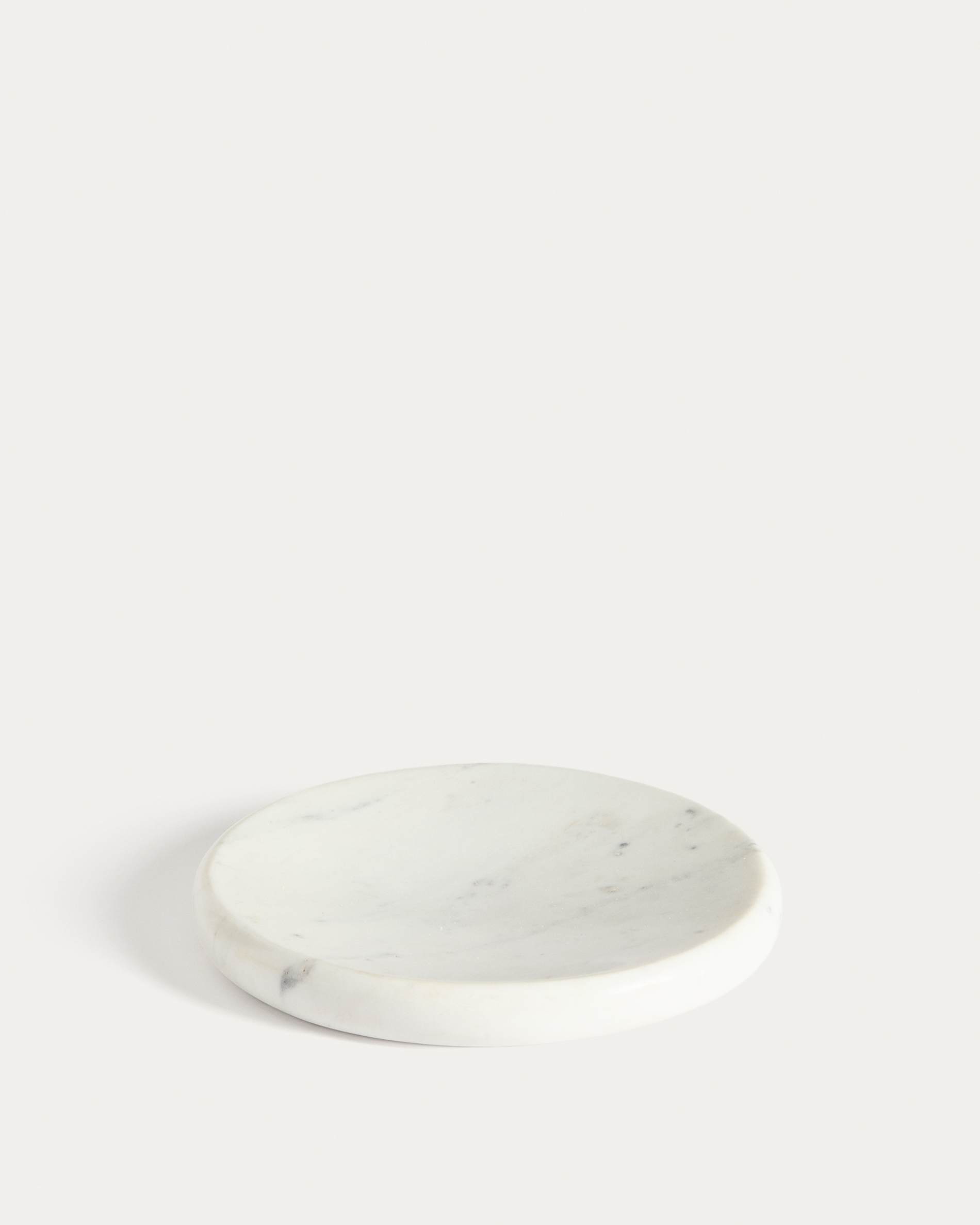 Obena tray in white marble Ø 25 cm