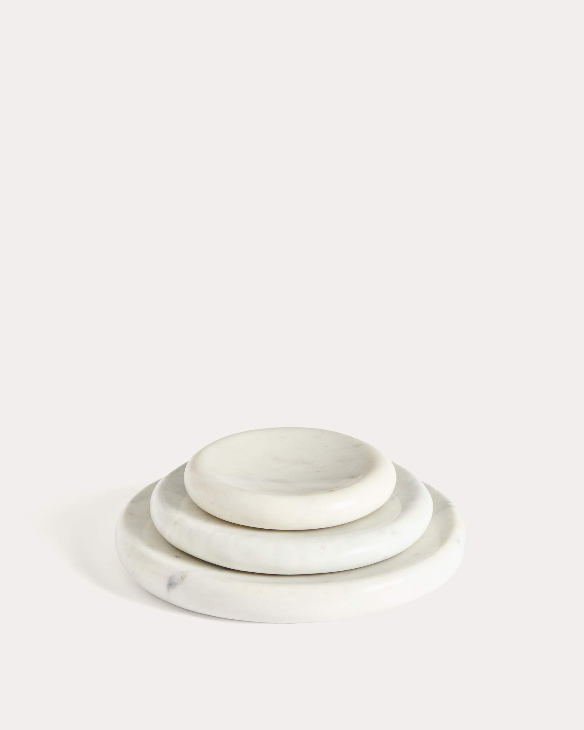 Obena tray in white marble Ø 25 cm