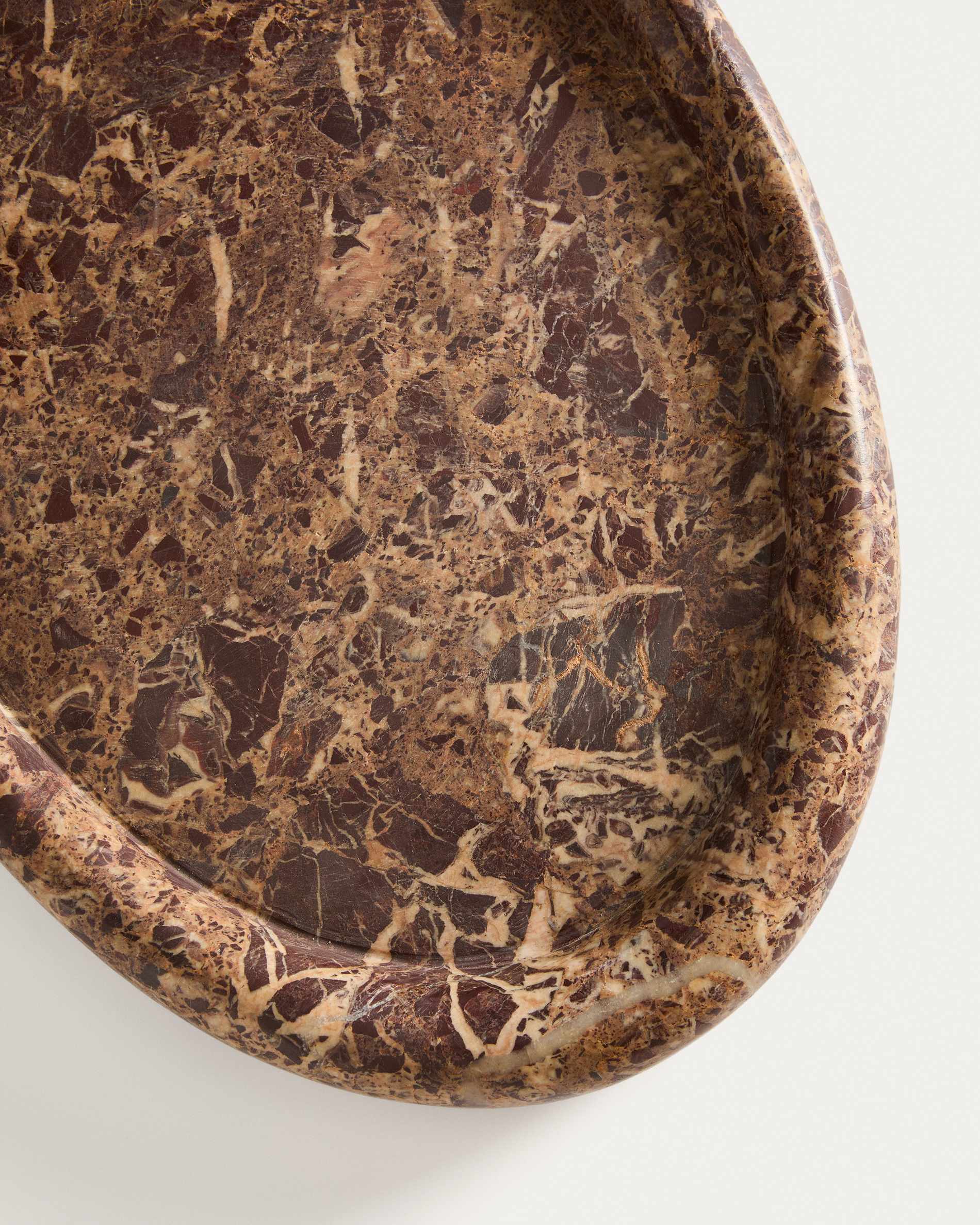 Lenorel tray in maroon marble 43 x 28 cm
