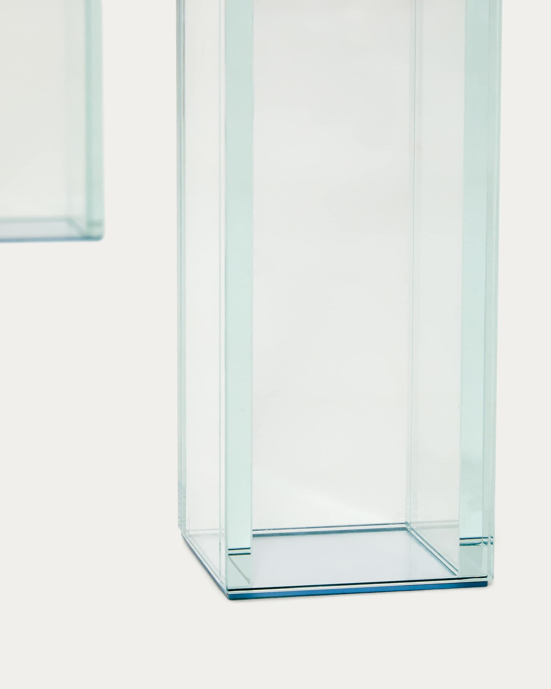 Adularia table in clear tempered glass 200 x 100cm