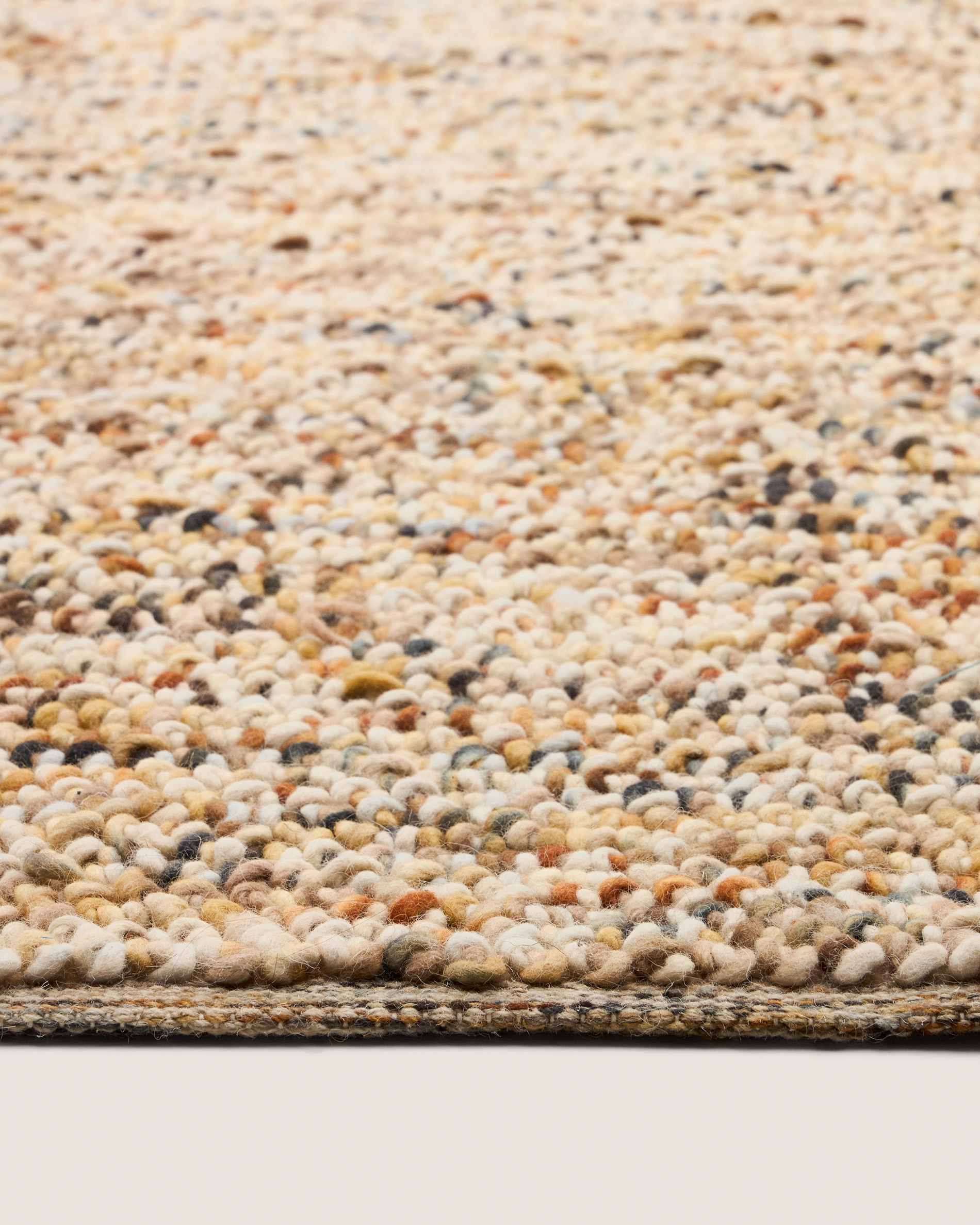 Elanis multicoloured bouclé wool rug 160 x 230cm