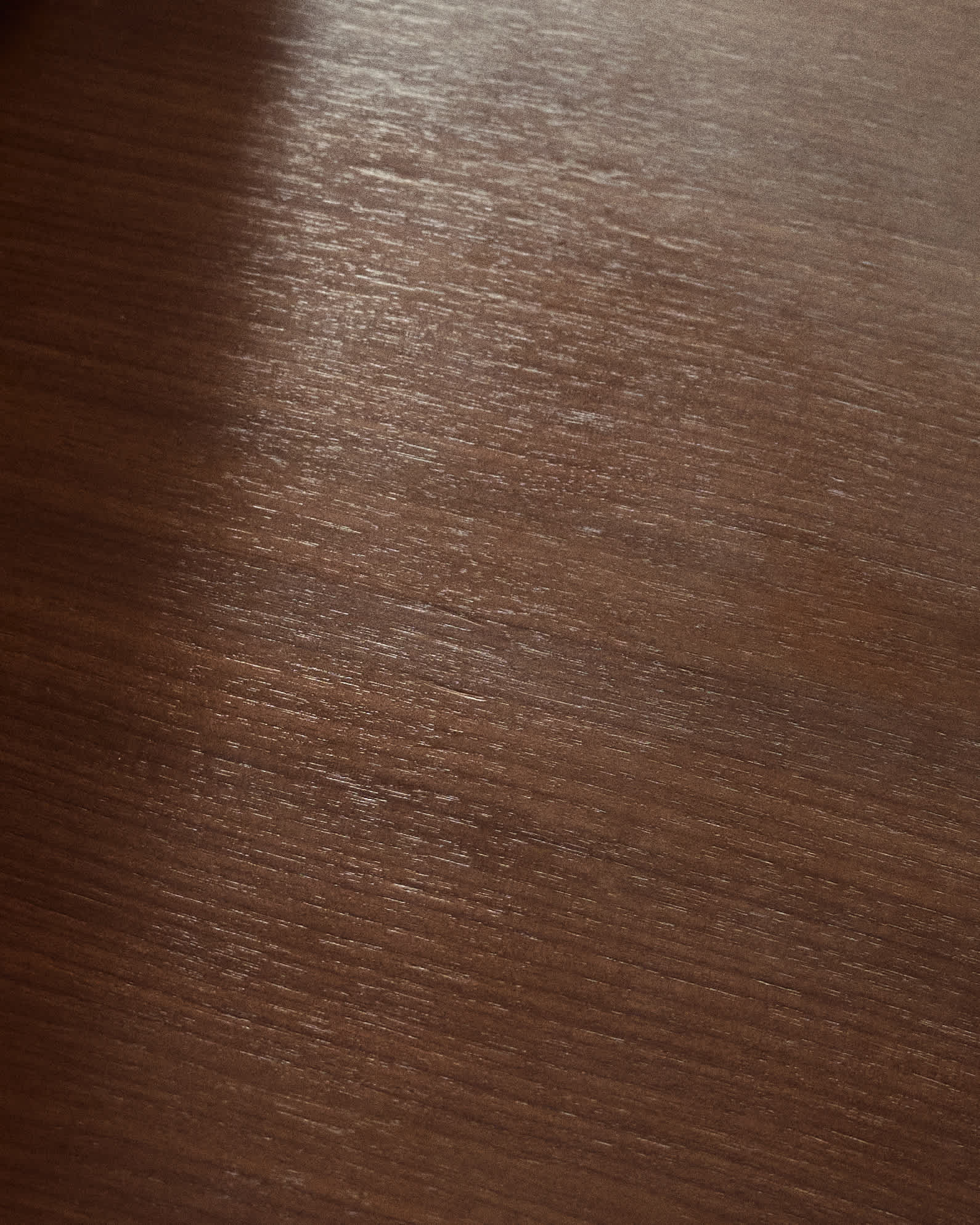 Melvar table made from walnut veneer and legs with brushed stainless steel base 180 x 100cm