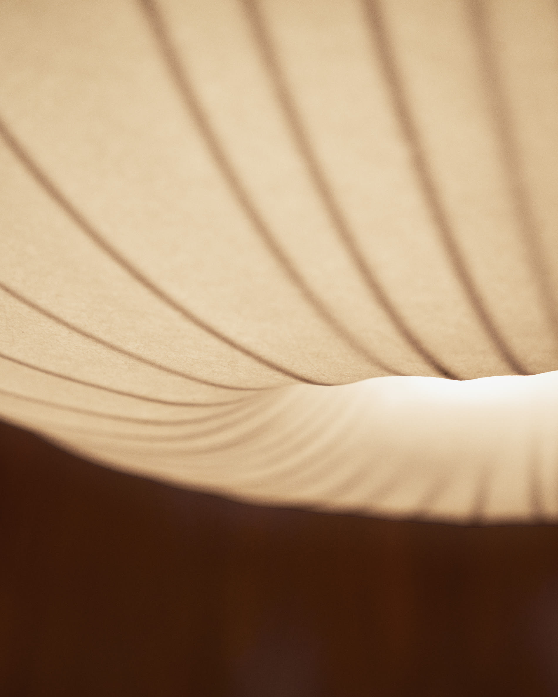 Somar ceiling lamp made with synthetic fibres and steel rods Ø76cm