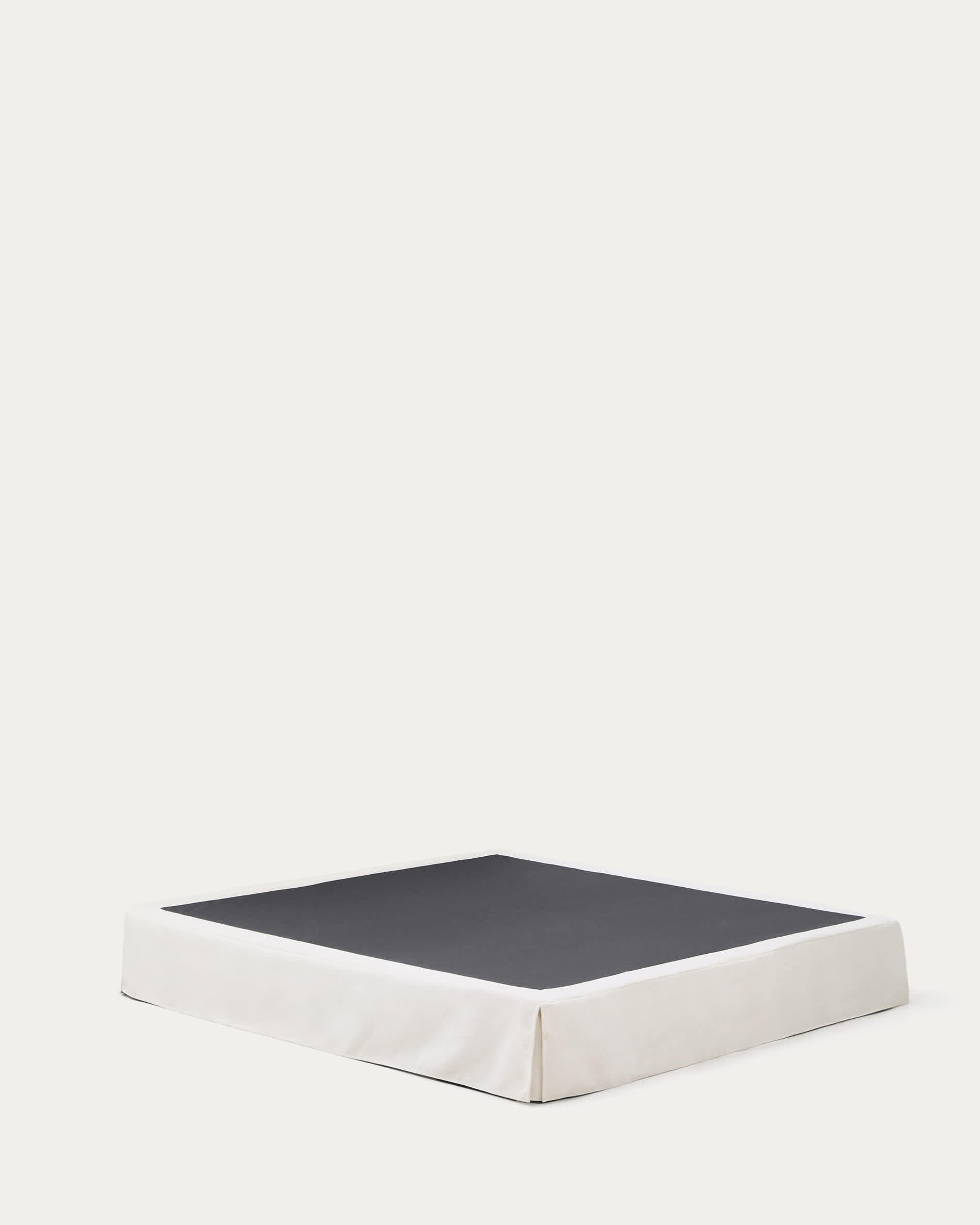 Jaira base cover in white chenille for 180 x 200cm bed