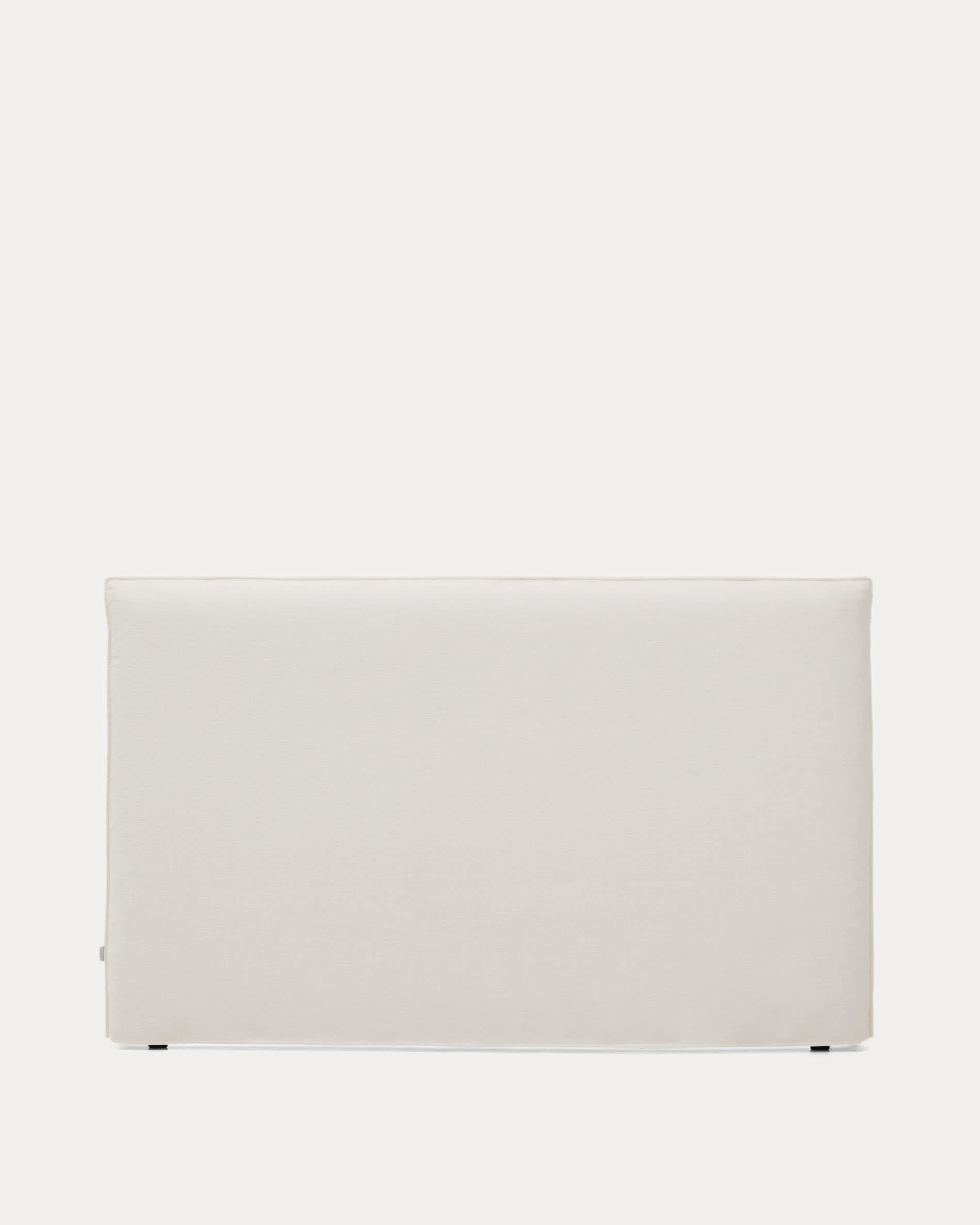 Jaira headboard cover in white chenille for a bed up to 180 cm