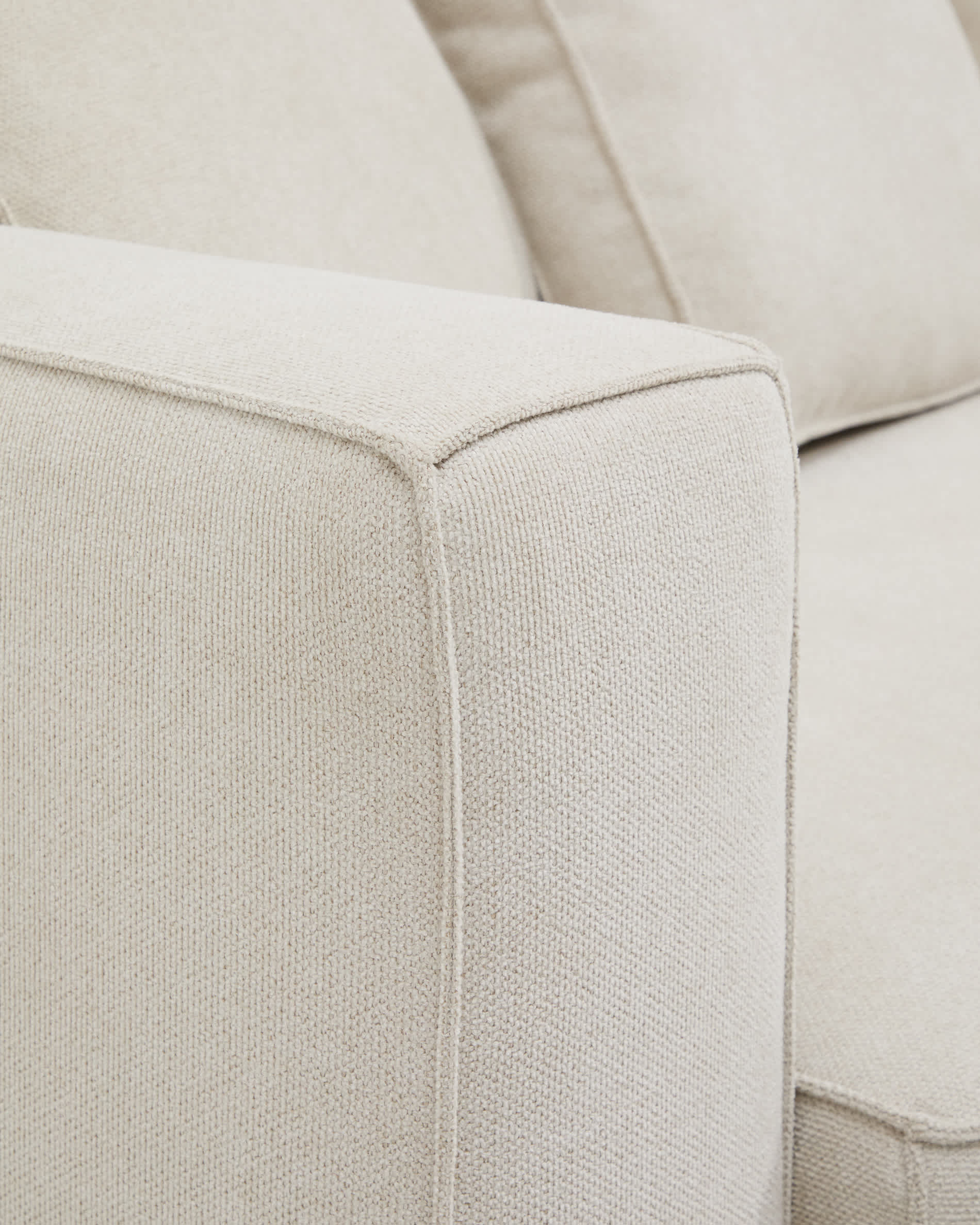 Marela beige chenille 3-seater sofa bed with right chaise longue 276cm FSC Mix Credit