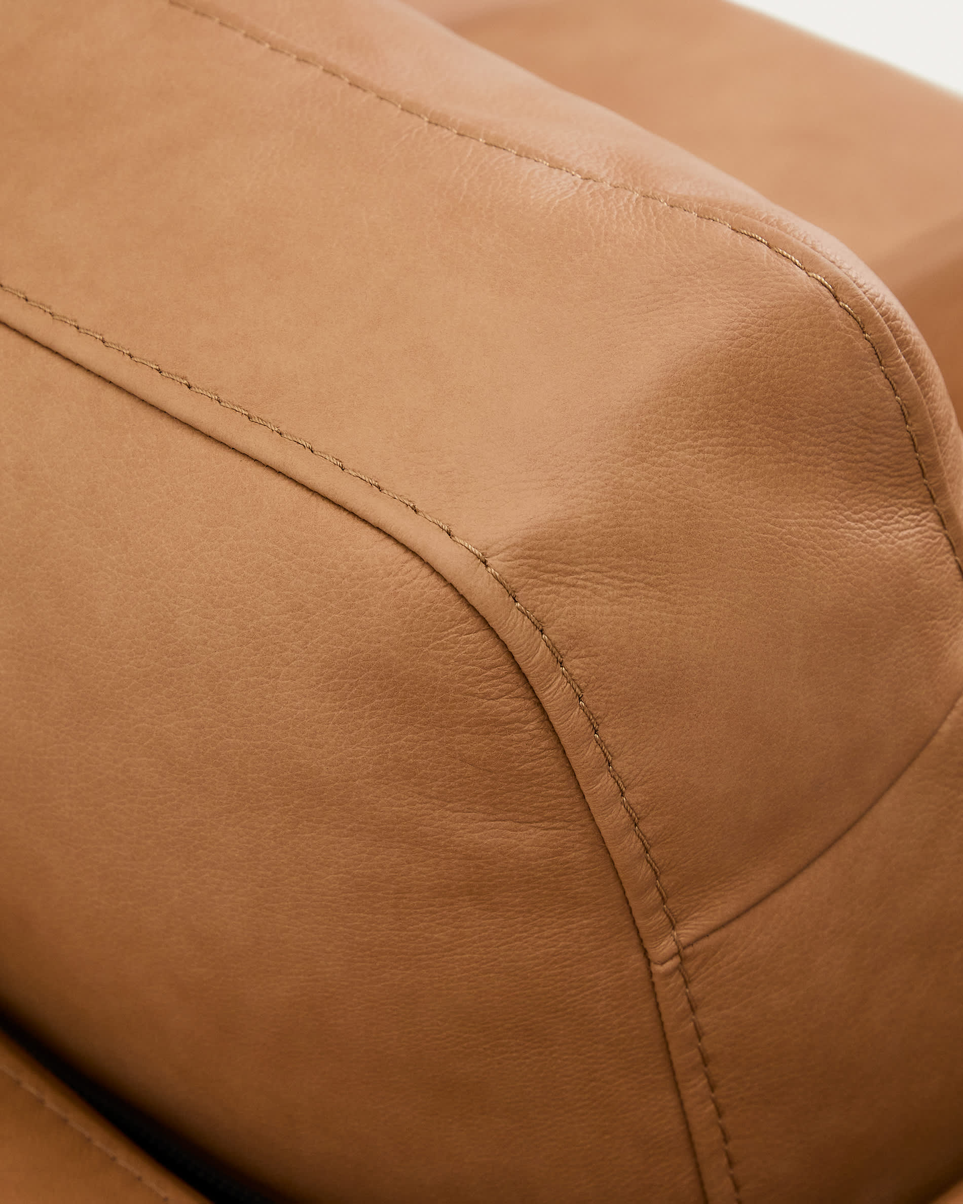 Gala 4-seater sofa in brown leather 300cm