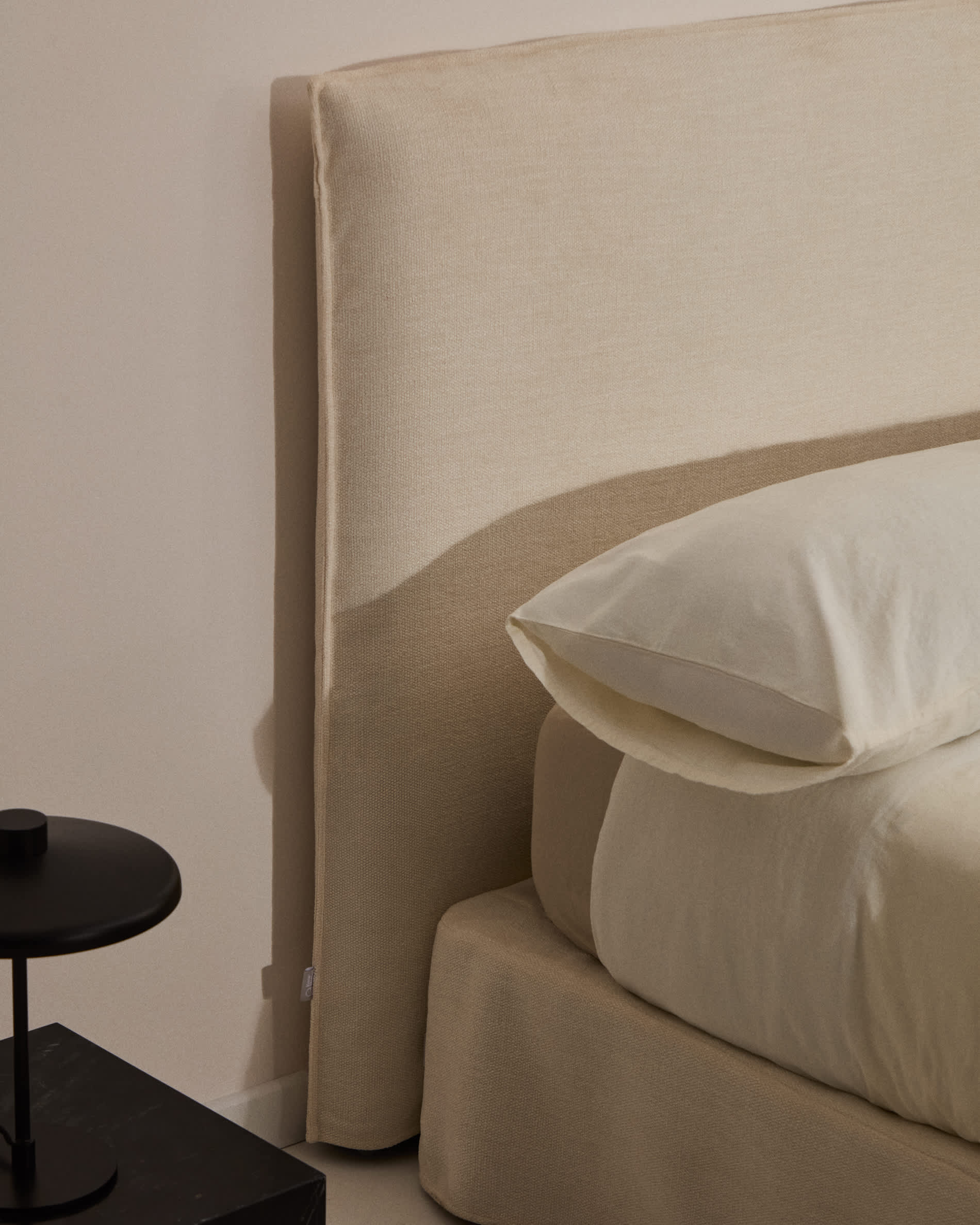 Jaira white chenille bed with removable cover for mattress 160x200cm FSC Mix Credit