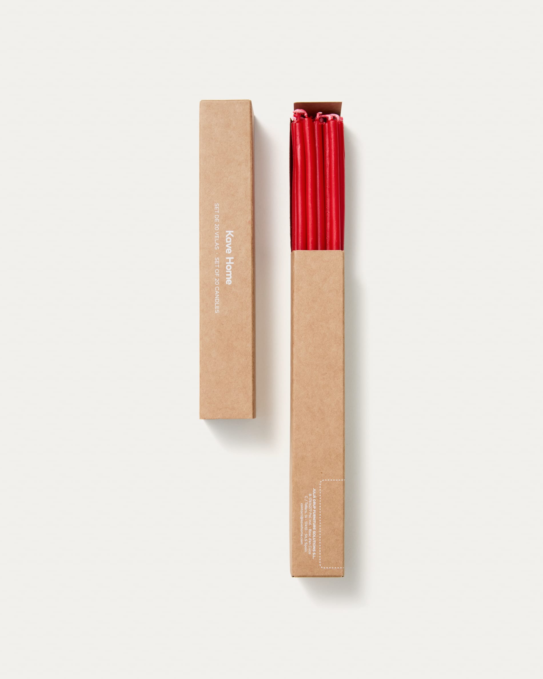 Solvin set of 20 red candles