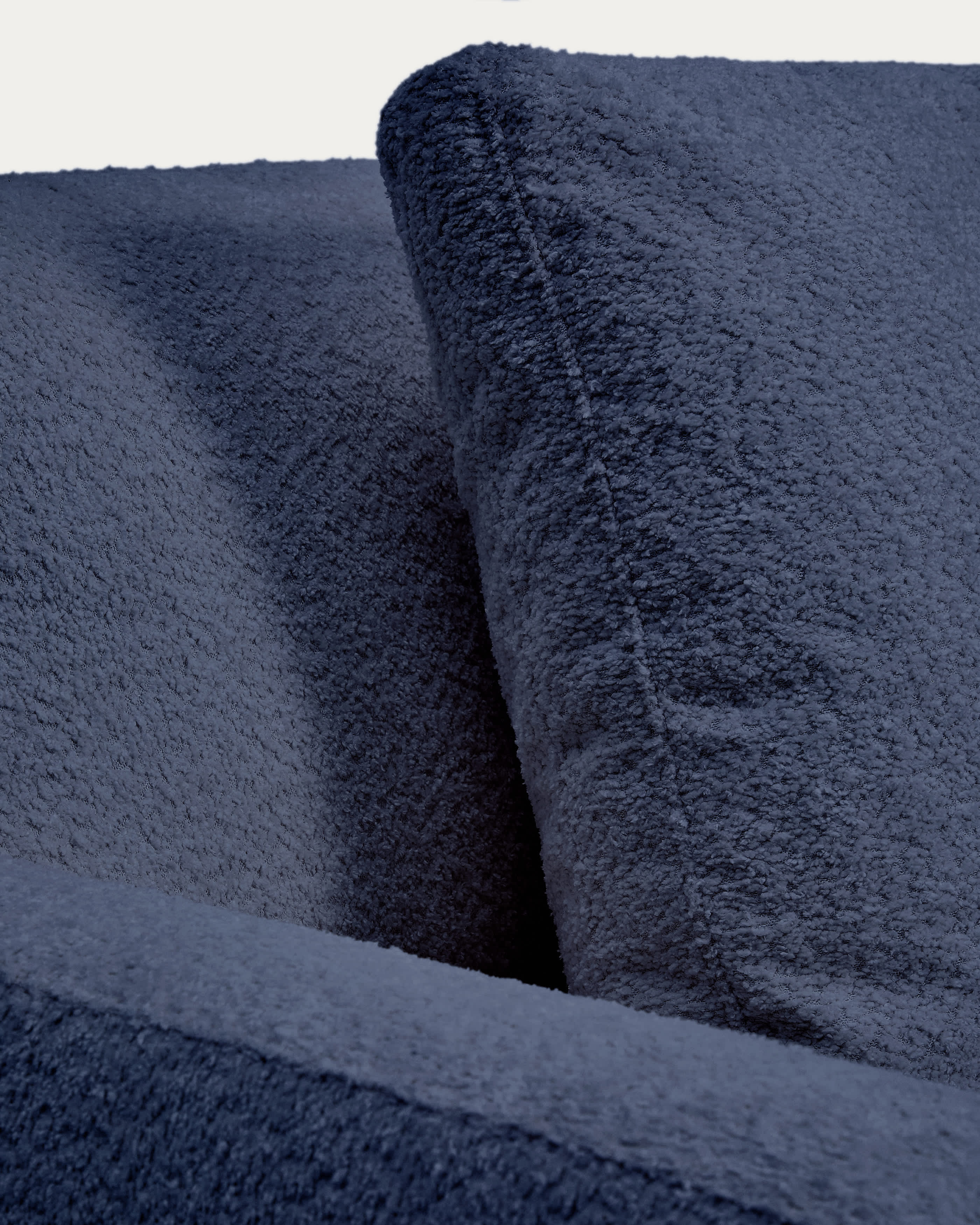 Gala fire-retardant blue bouclé 3-seater sofa FSC Mix Credit 210cm