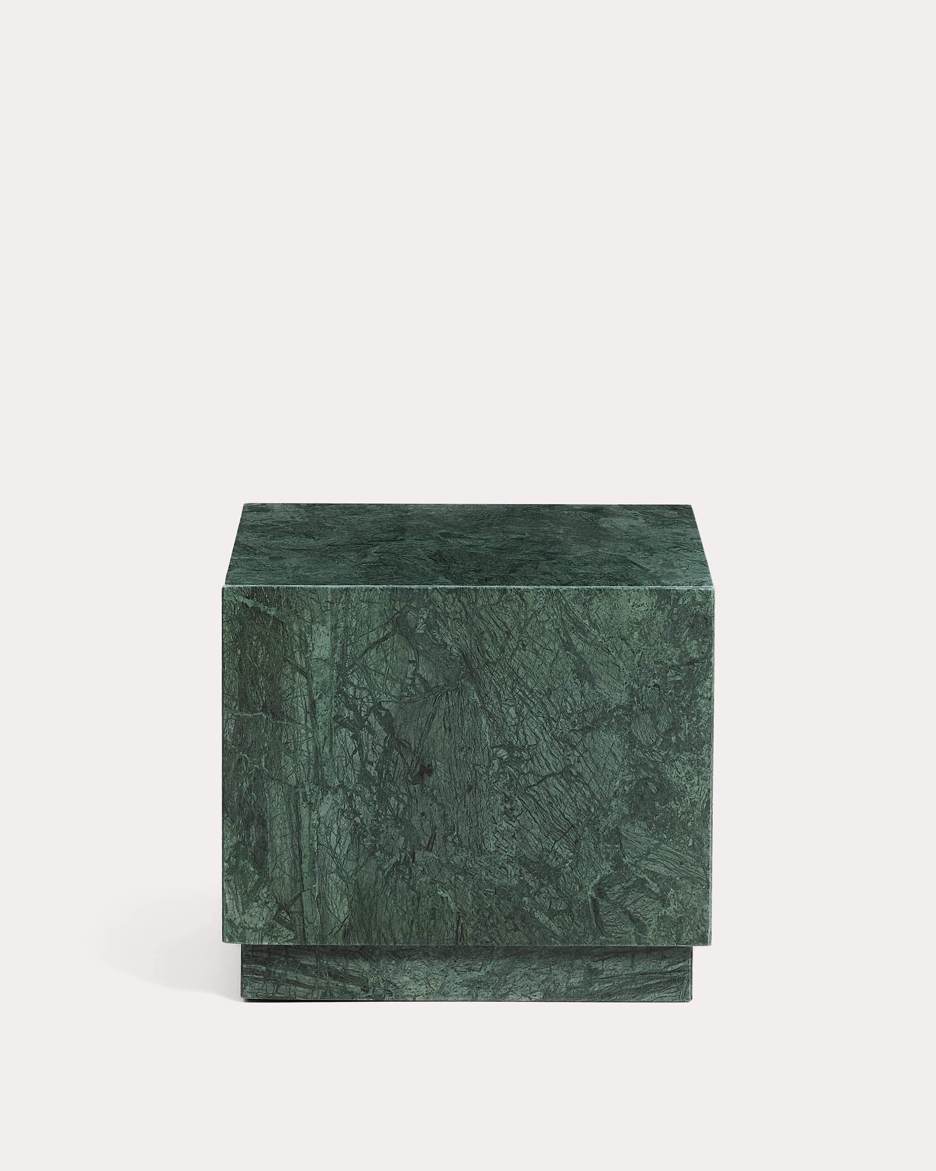 Mesa de apoio Sorein de mármore verde 40 x 40 cm
