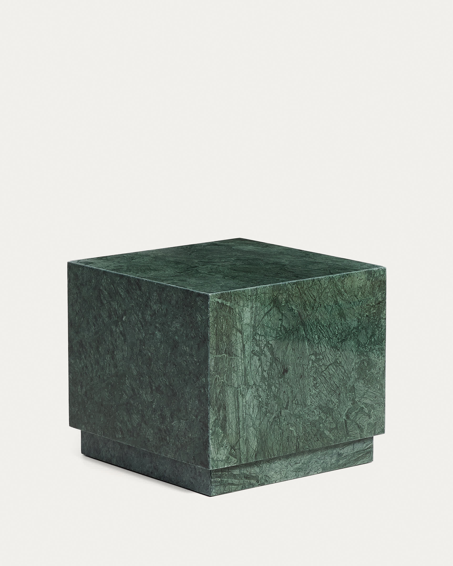 Sorein side table in green marble 40 x 40 cm