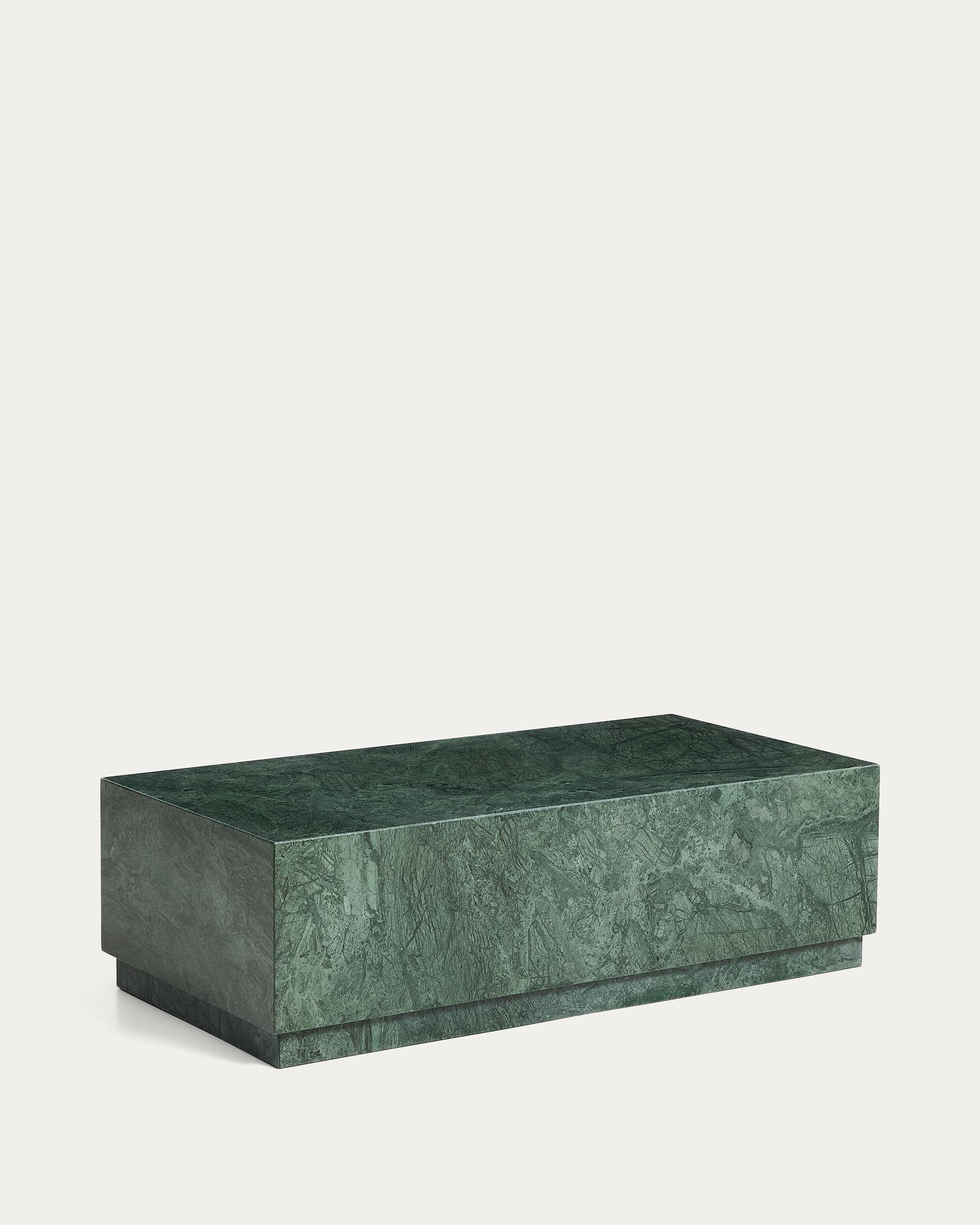 Sorein coffee table in green marble 100 x 50 cm