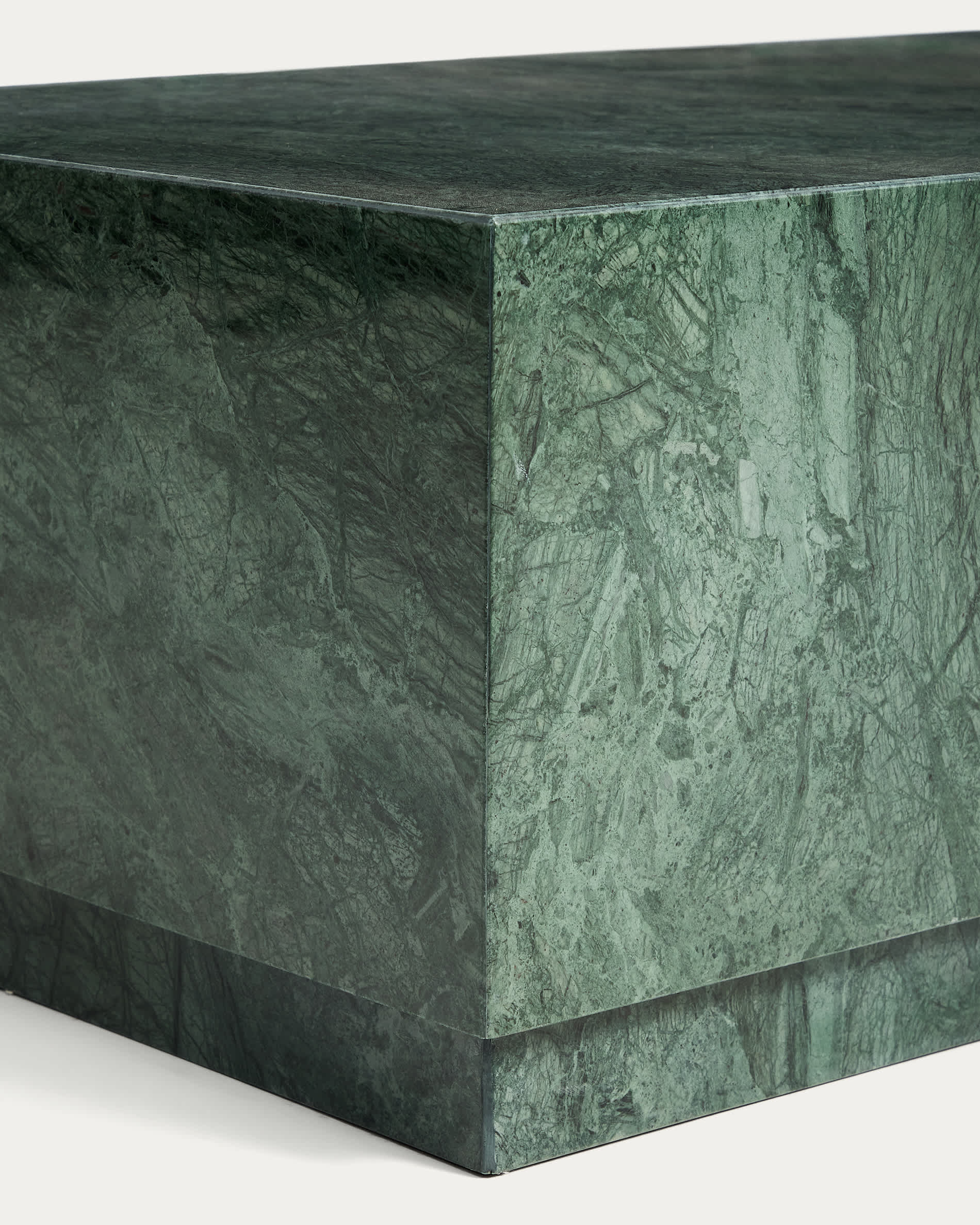 Sorein coffee table in green marble 100 x 50 cm
