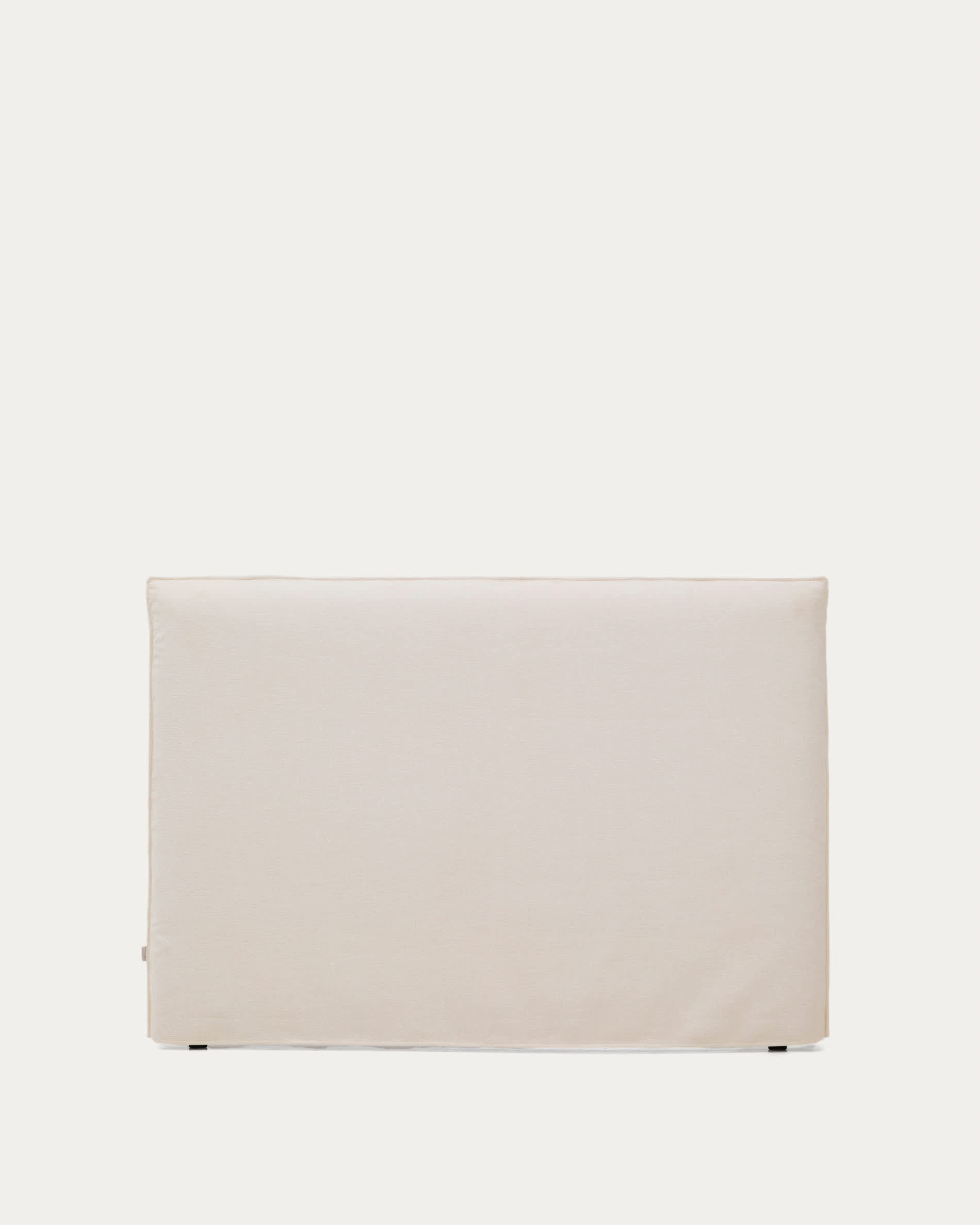 Jaira headboard cover in white chenille for a bed up to 150 cm
