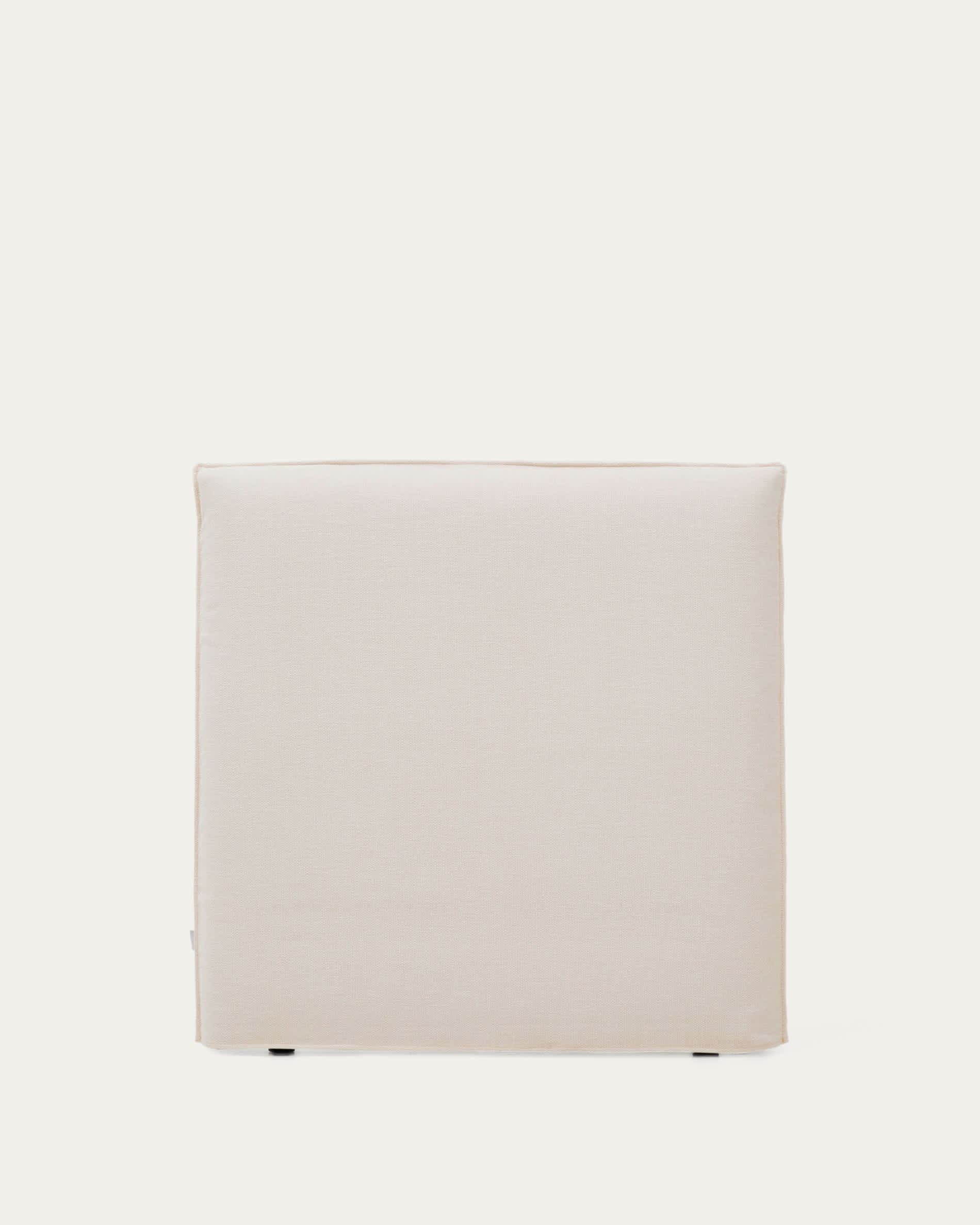 Jaira headboard cover in white chenille for a bed up to 90 cm