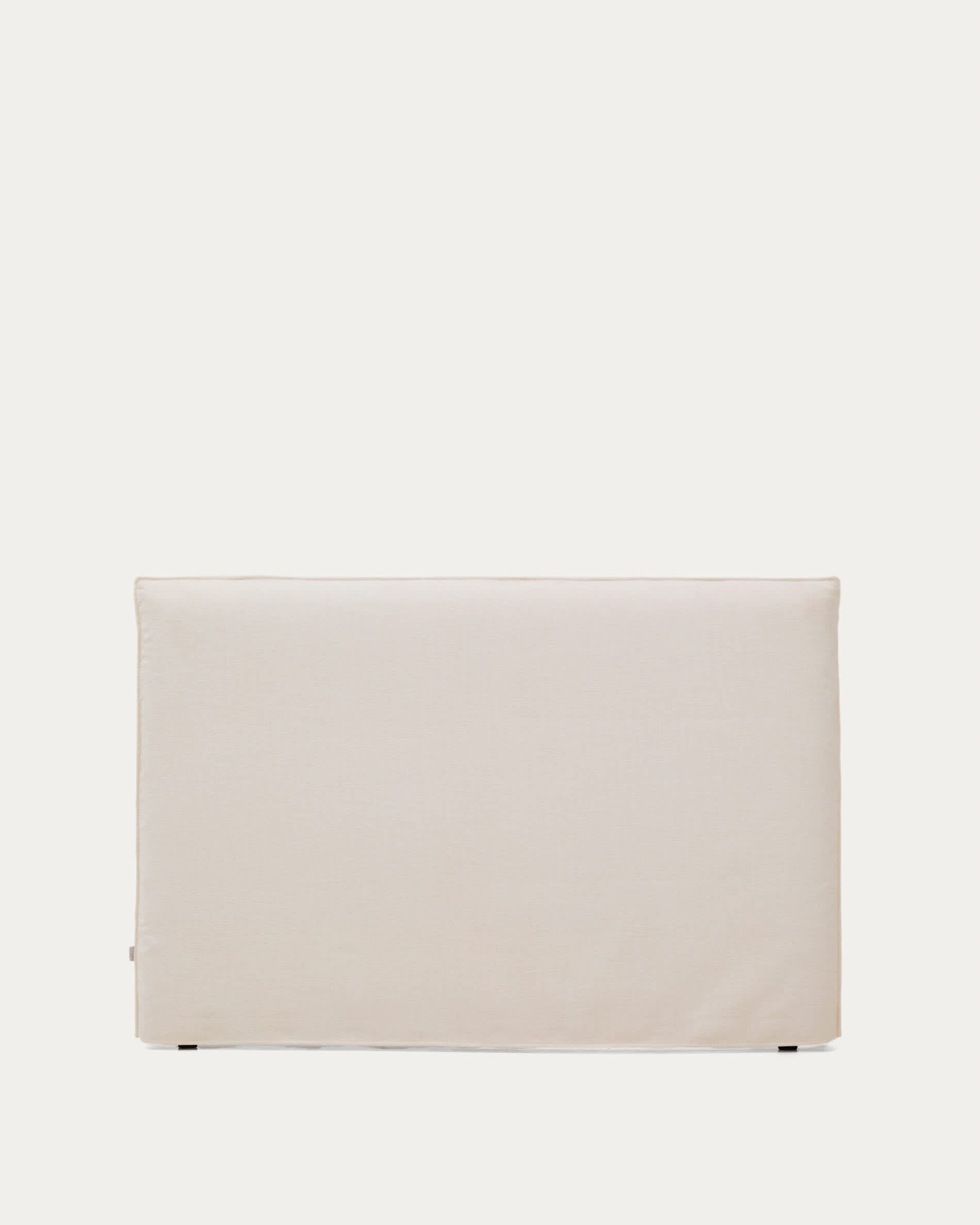 Jaira headboard cover in white chenille for a bed up to 160 cm