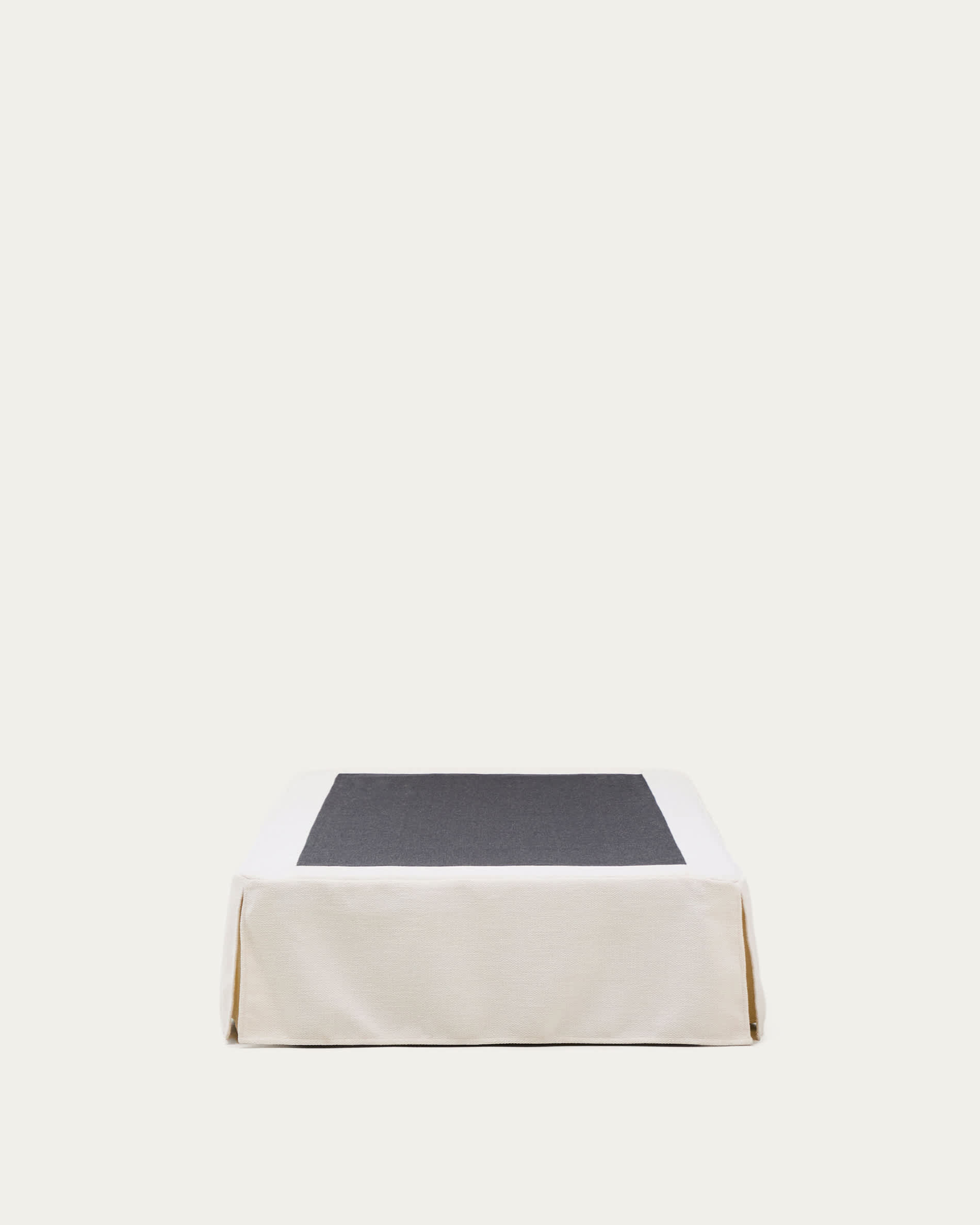Jaira bed base with removable cover in white chenille for 90 x 200cm mattress