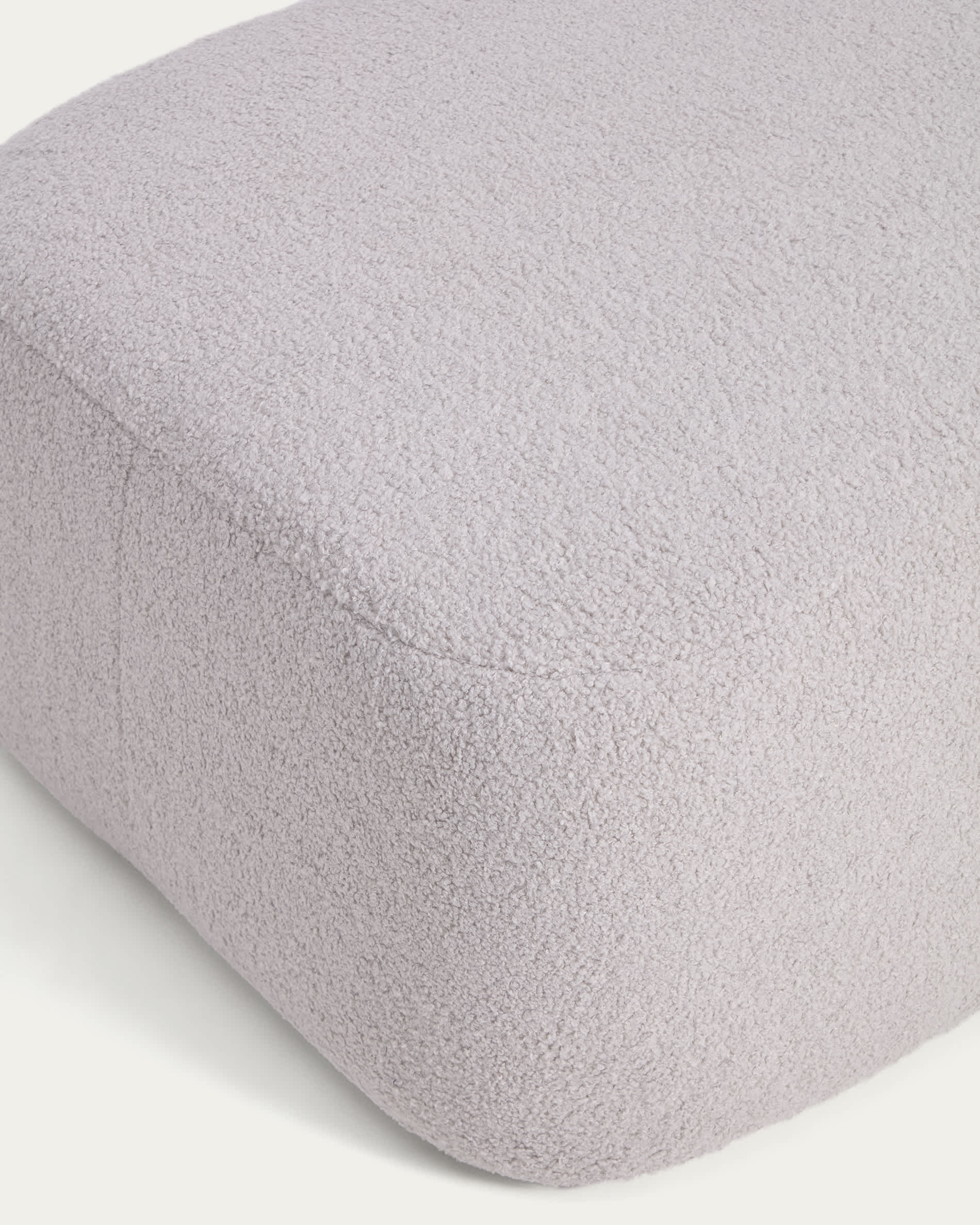 Martina grey bouclé footrest 123 x 85 cm FSC Mix Credit