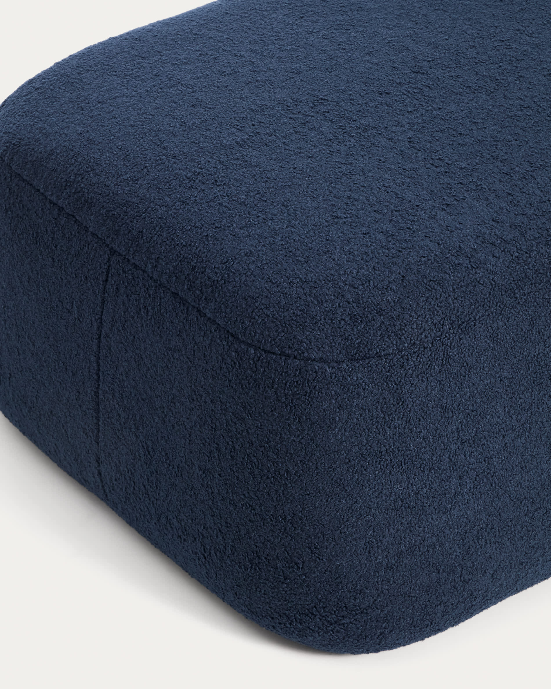 Martina navy blue bouclé footrest 123 x 85 cm FSC Mix Credit