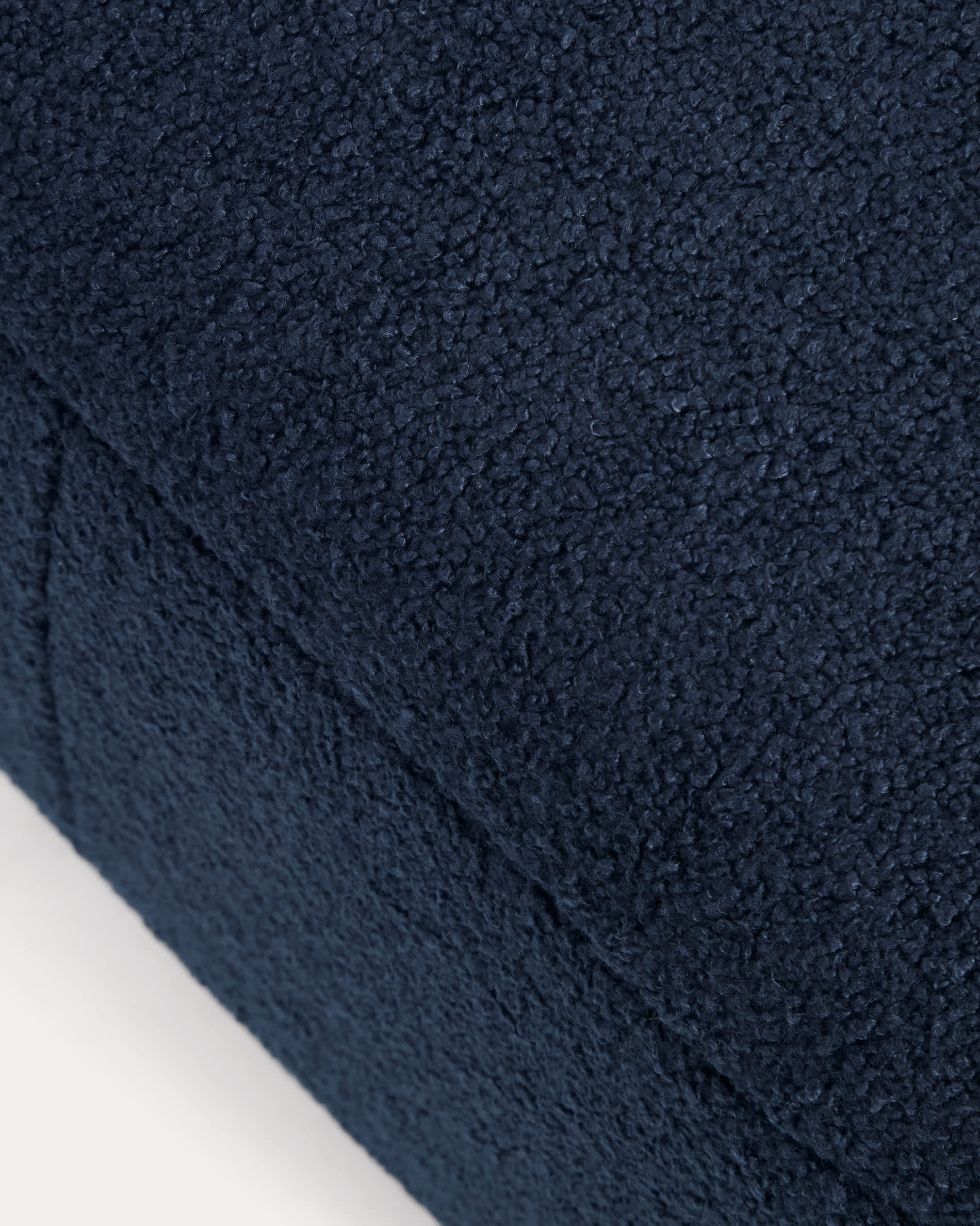Martina navy blue bouclé footrest 123 x 85 cm FSC Mix Credit